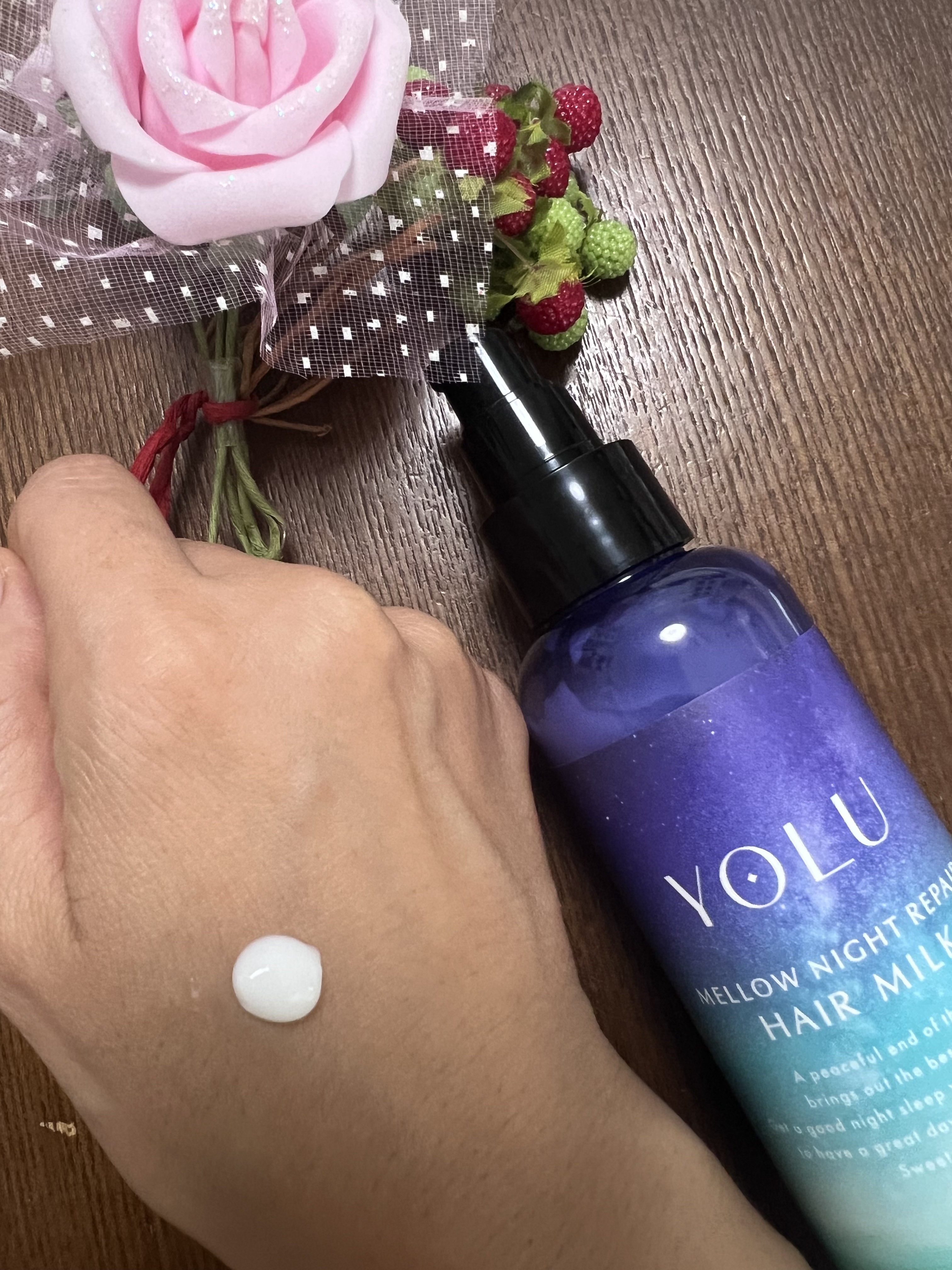 ヨル　メロウナイトリペアヘアミルク/YOLU/ヘアミルクを使ったクチコミ（1枚目）