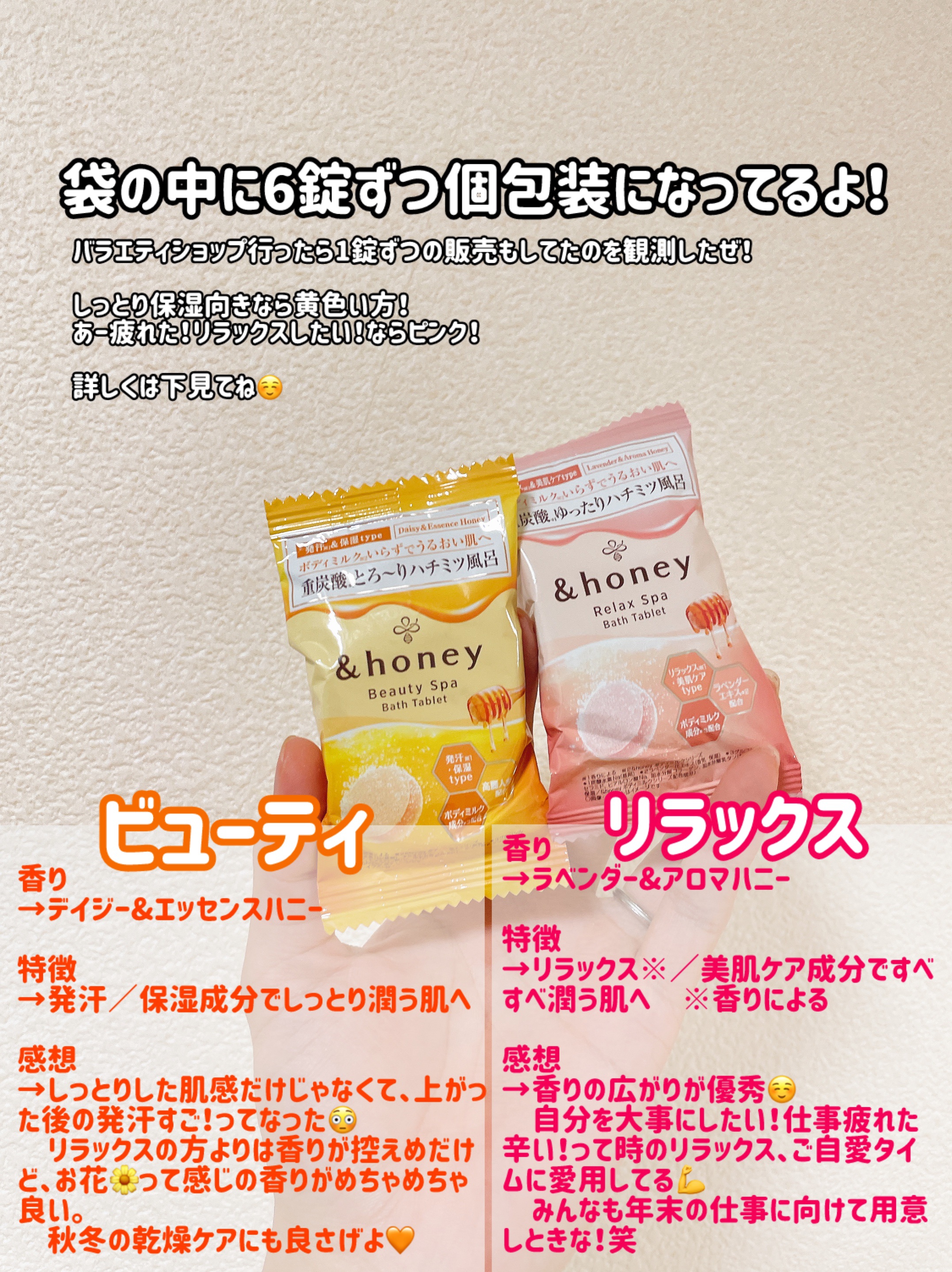 &honey リラックス スパ バスタブレット/&honey/炭酸系入浴剤を使ったクチコミ（2枚目）
