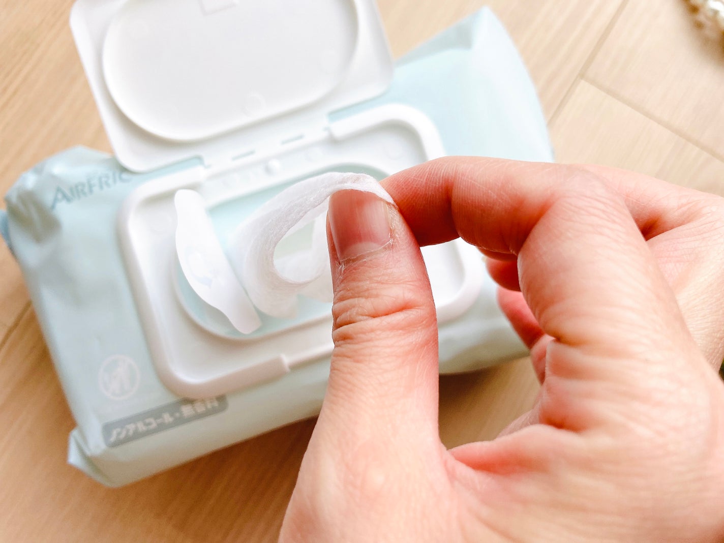 Atsude 乾かない手口ふき/AIRFRIC/ボディシートを使ったクチコミ(8枚目)