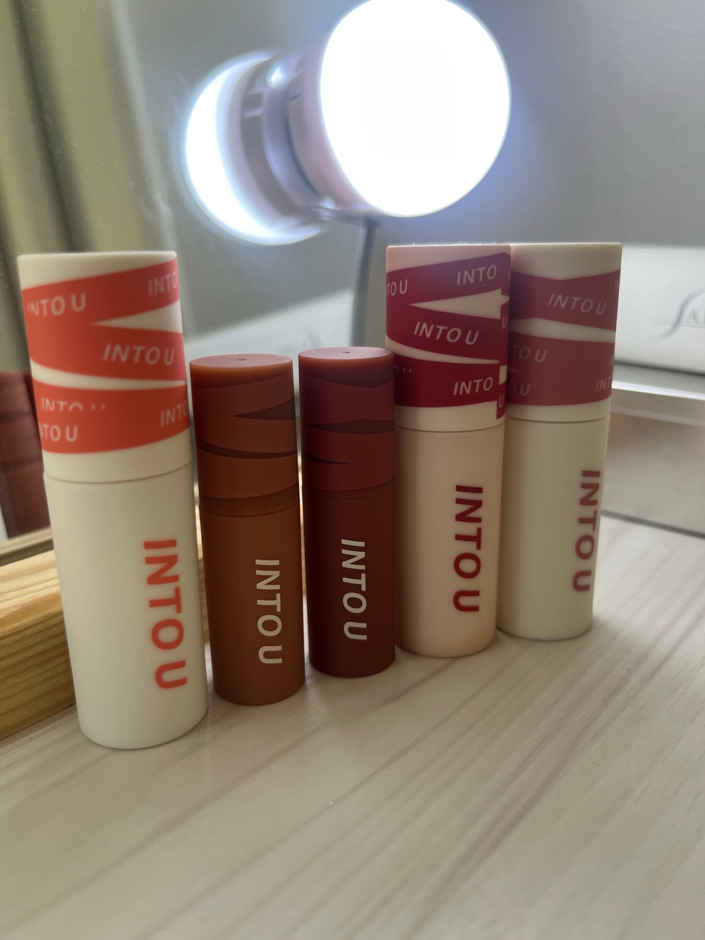 スーパーマットリップ&チークマッド/INTO U/口紅を使ったクチコミ(1枚目)