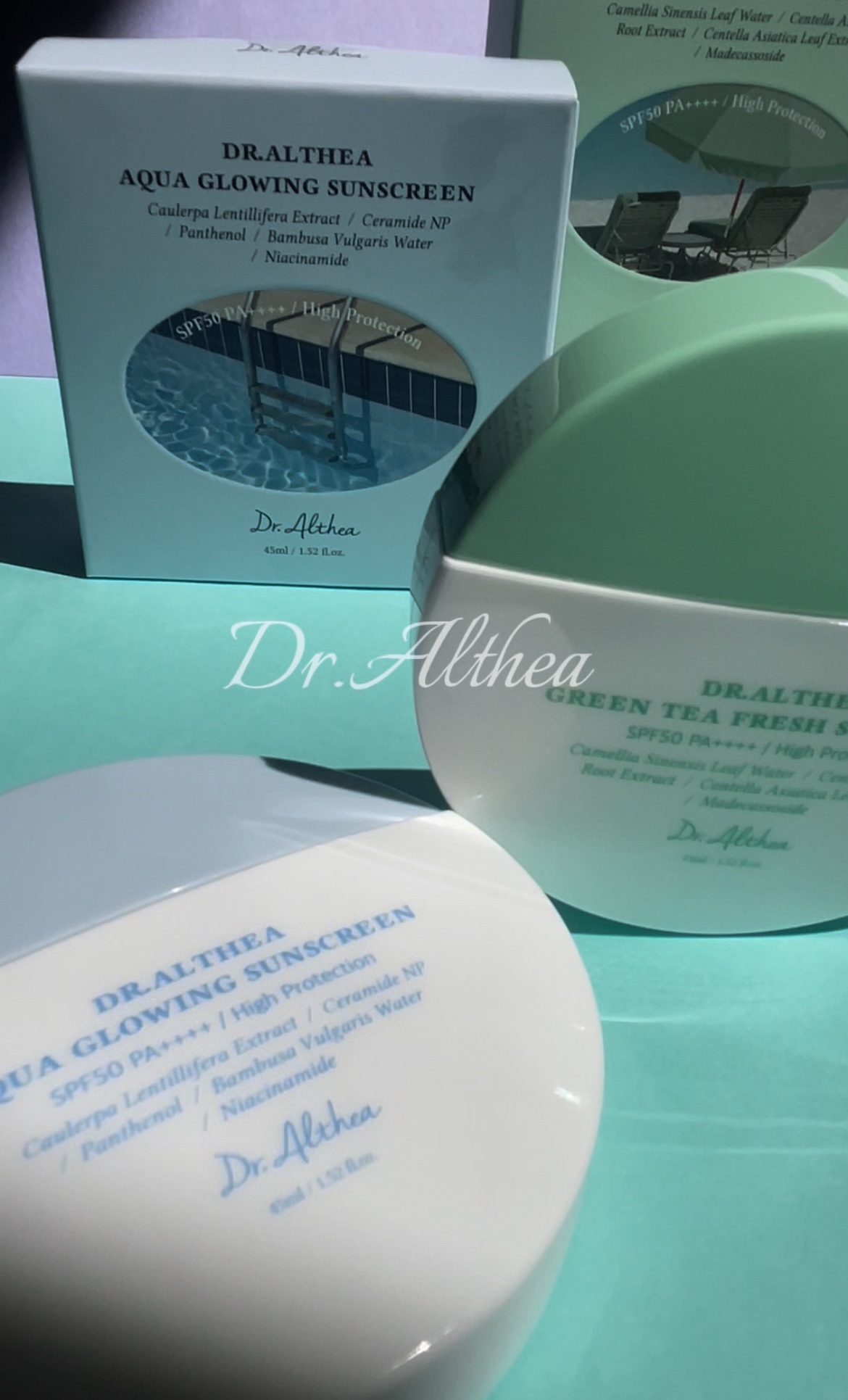 AQUA GLOWING SUNSCREEN/Dr.Althea/日焼け止めミルクを使ったクチコミ（1枚目）