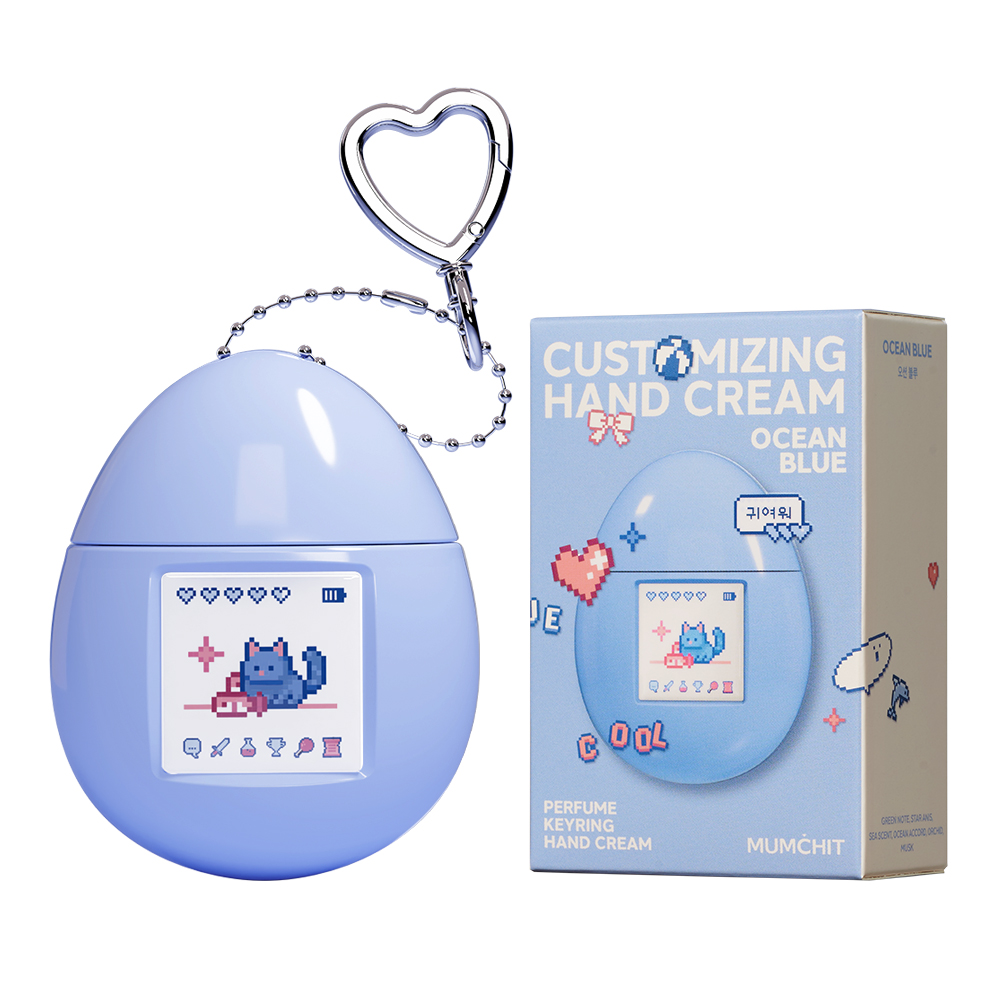 MUMCHIT モムチ パフュームキーリングハンドクリーム オーシャンブルー