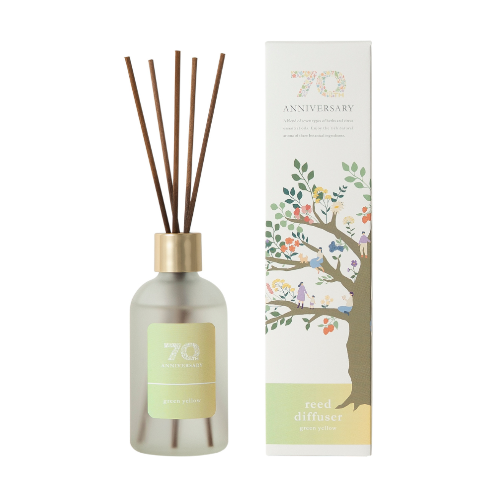 生活の木 【70周年限定商品】7種のアロマのリードディフューザー グリーンイエロー