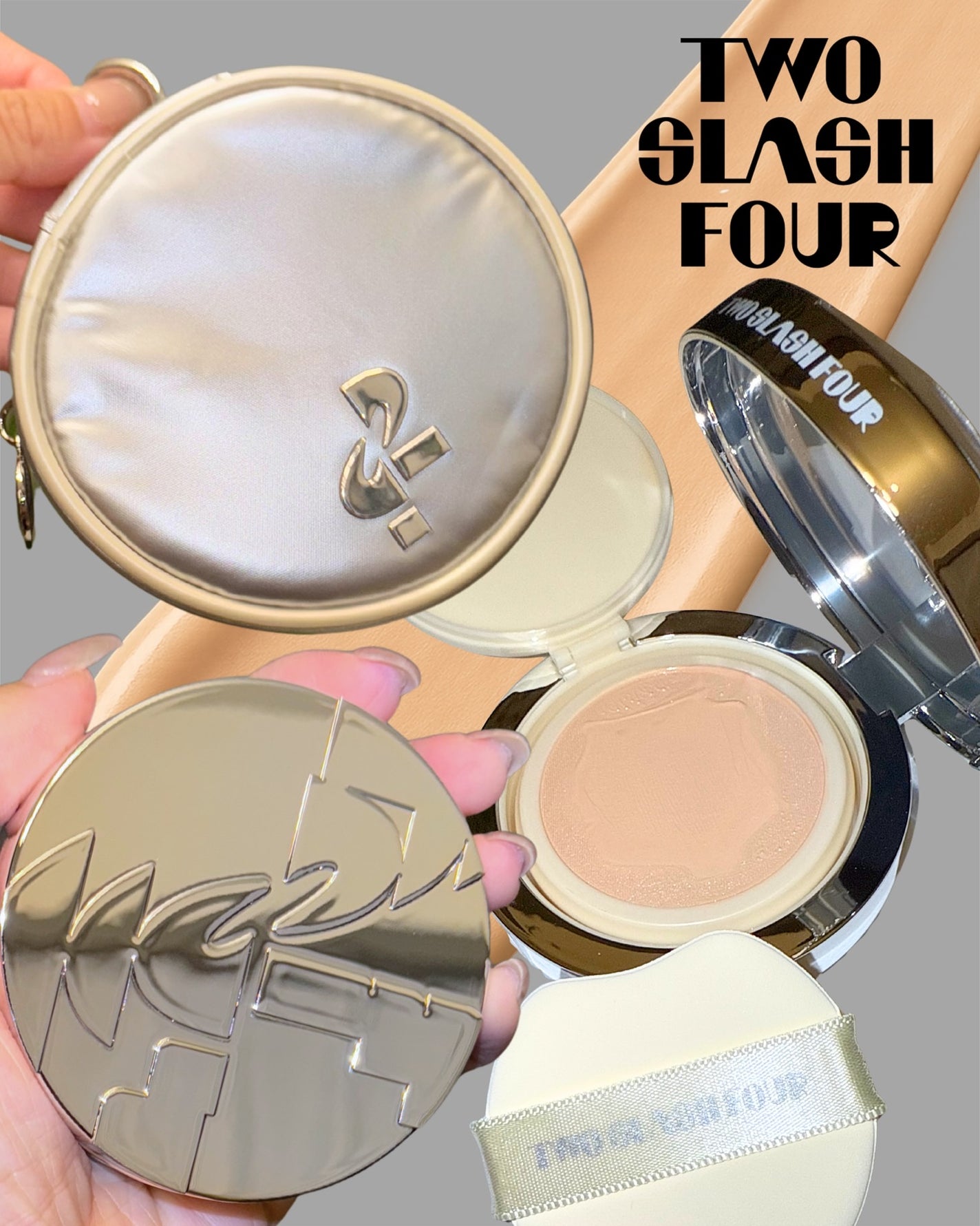 エンジェリックサテンクッション/TWO SLASH FOUR/クッションファンデーションを使ったクチコミ(1枚目)