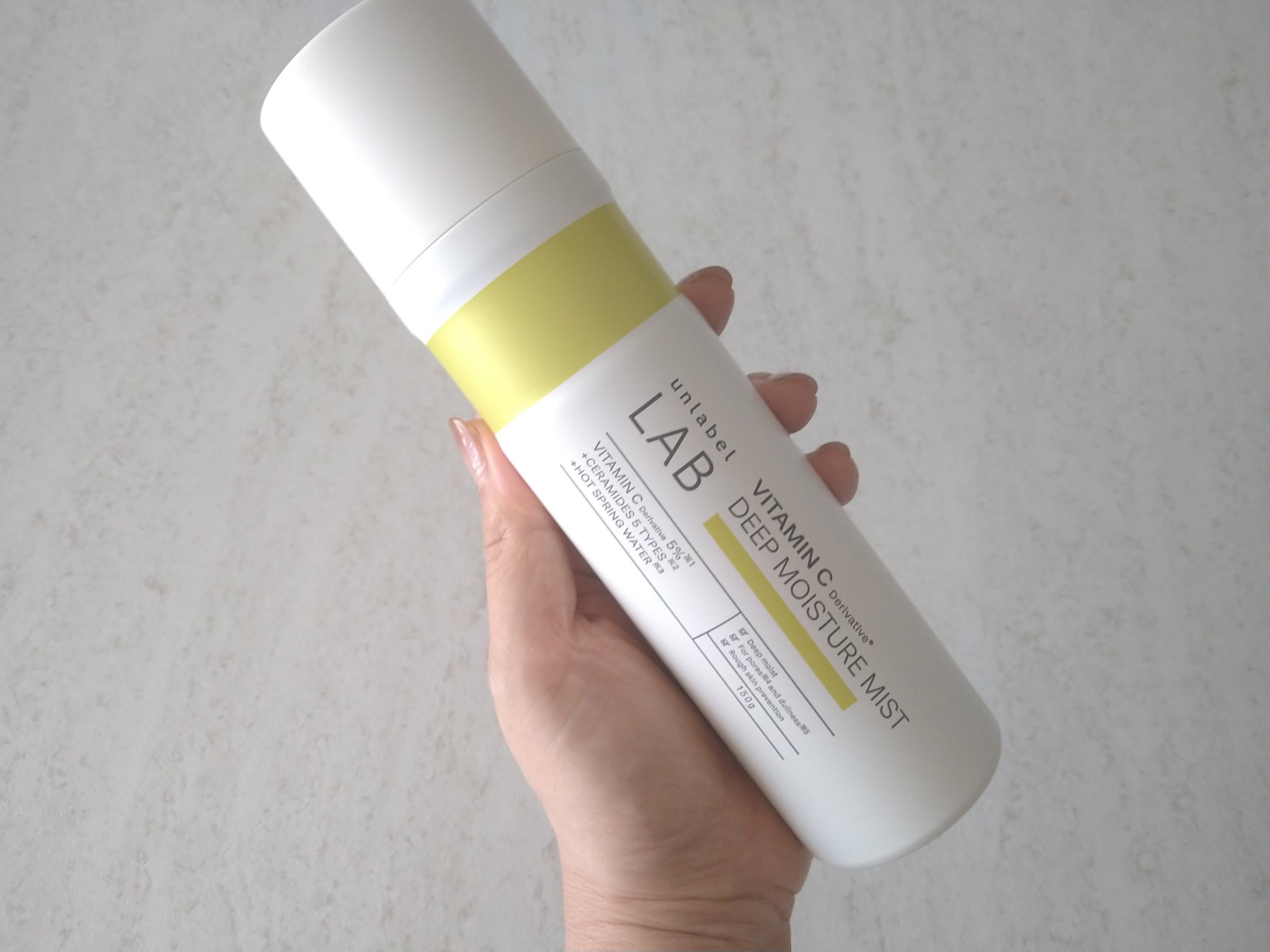 アンレーベル Ｖ　ディープモイスチャーミスト/unlabel/ミスト状化粧水を使ったクチコミ（1枚目）