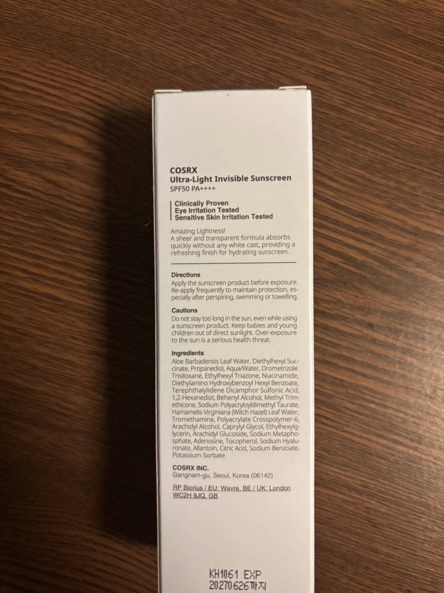 ウルトラライト透明UVクリーム/COSRX/日焼け止めクリームを使ったクチコミ(7枚目)