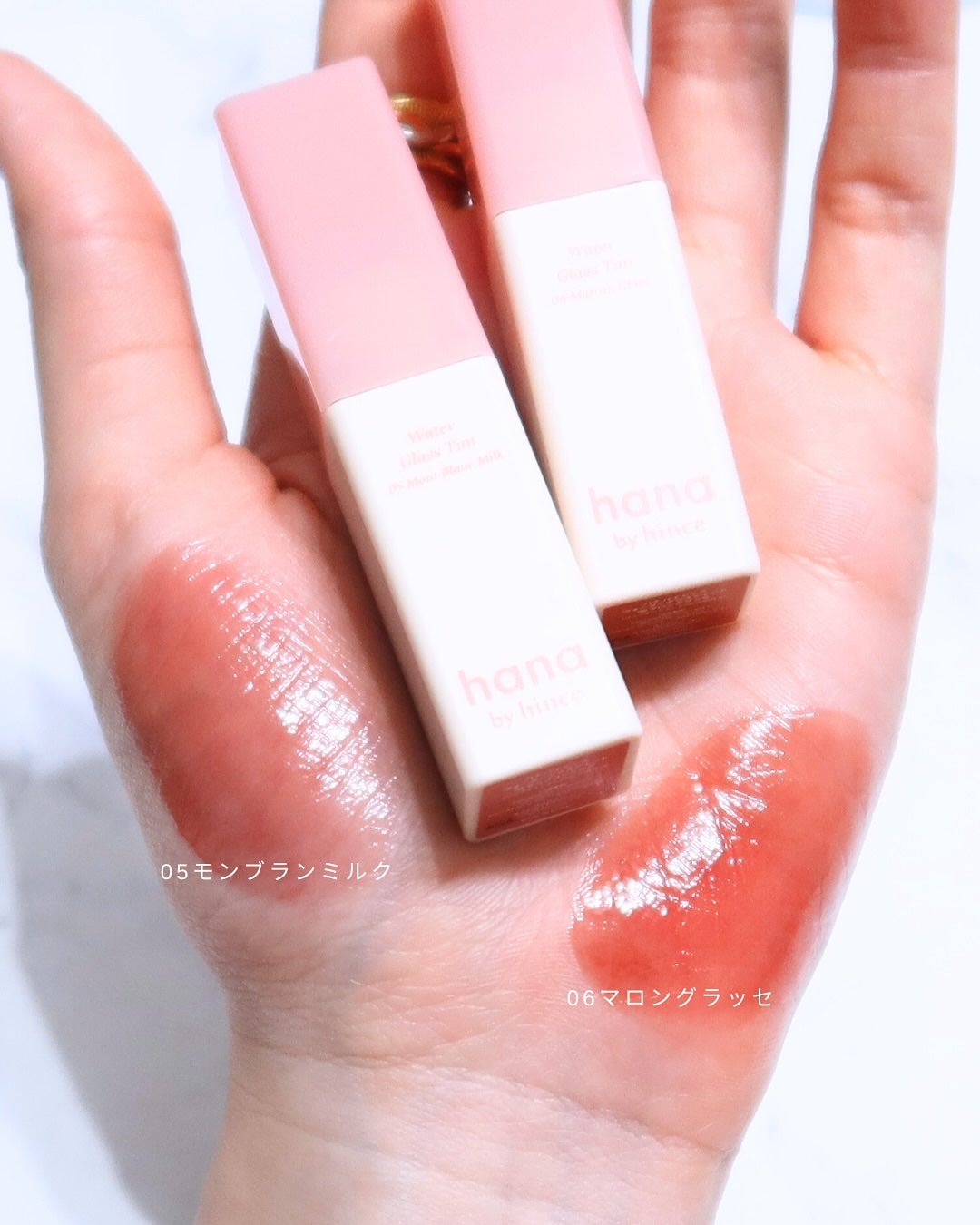 ウォーターグラスティント/hana by hince/口紅を使ったクチコミ(3枚目)