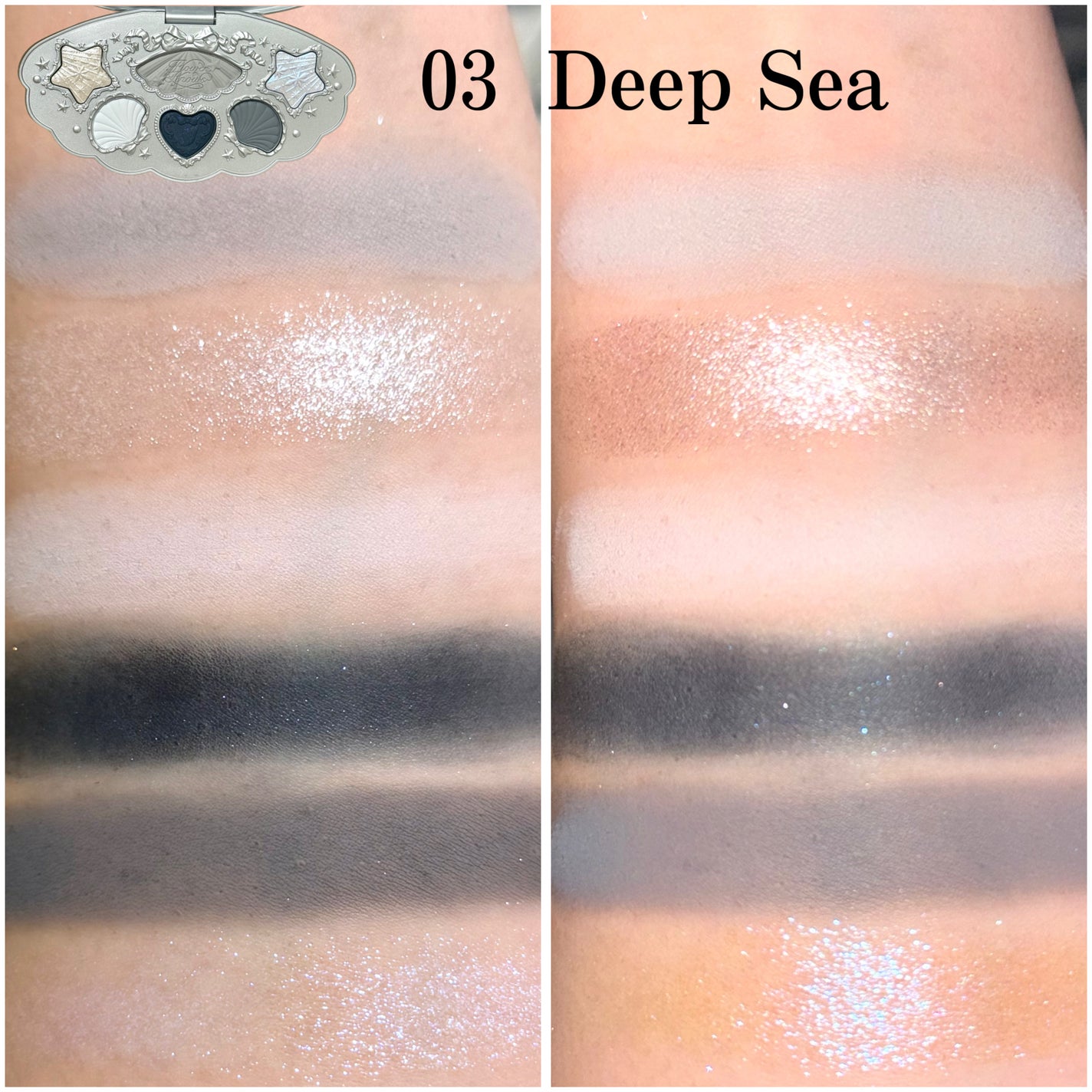 シェルズジュエルコレクション 6色アイシャドウパレット/FlowerKnows/アイシャドウパレットを使ったクチコミ(5枚目)