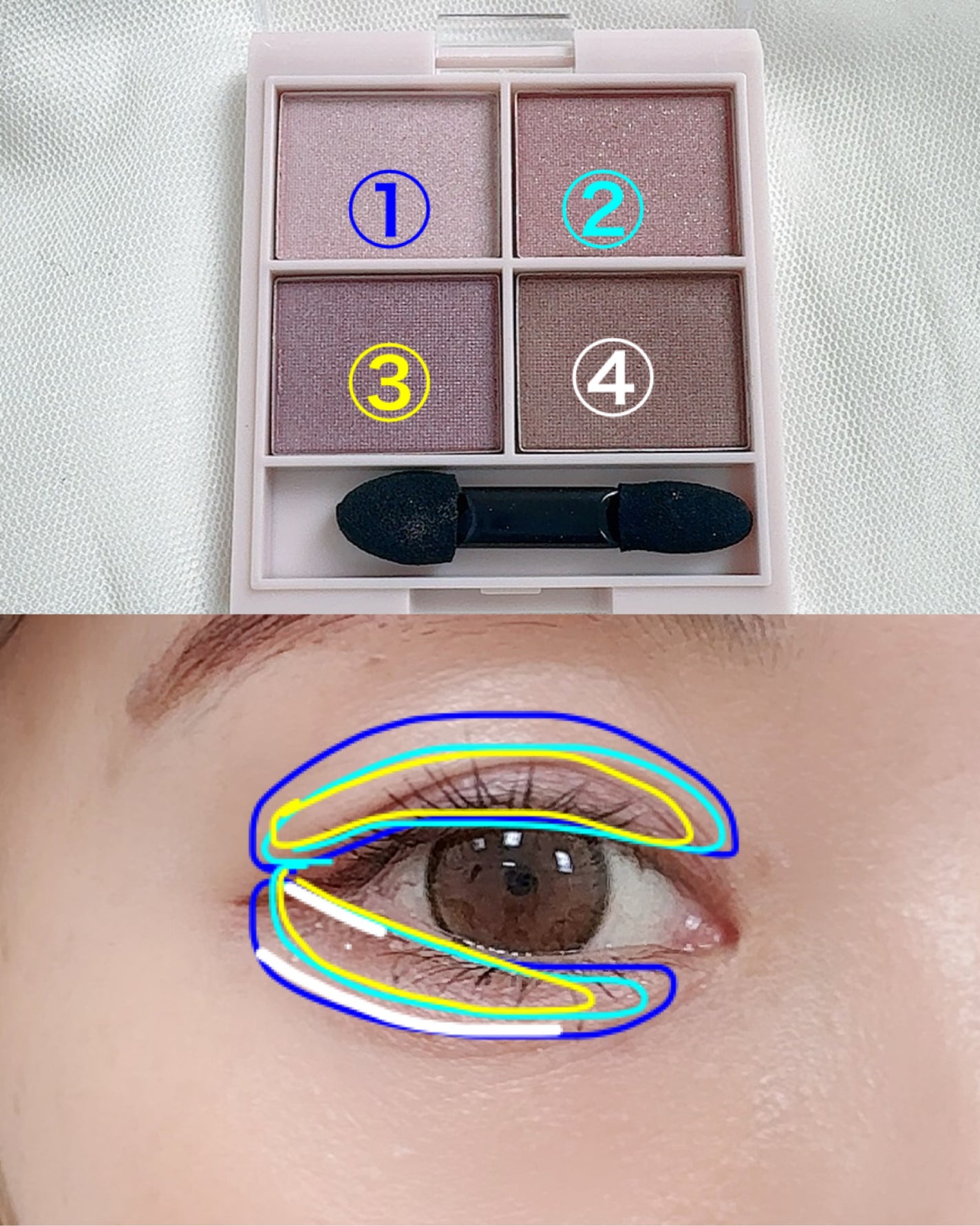 &. Wチャーム アイシャドウマットカラーマルチパレット/DAISO/アイシャドウパレットを使ったクチコミ(6枚目)