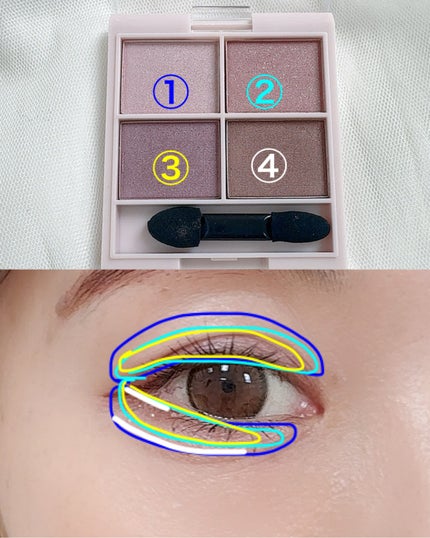 &. Wチャーム アイシャドウマットカラーマルチパレット/DAISO/アイシャドウパレットを使ったクチコミ(6枚目)