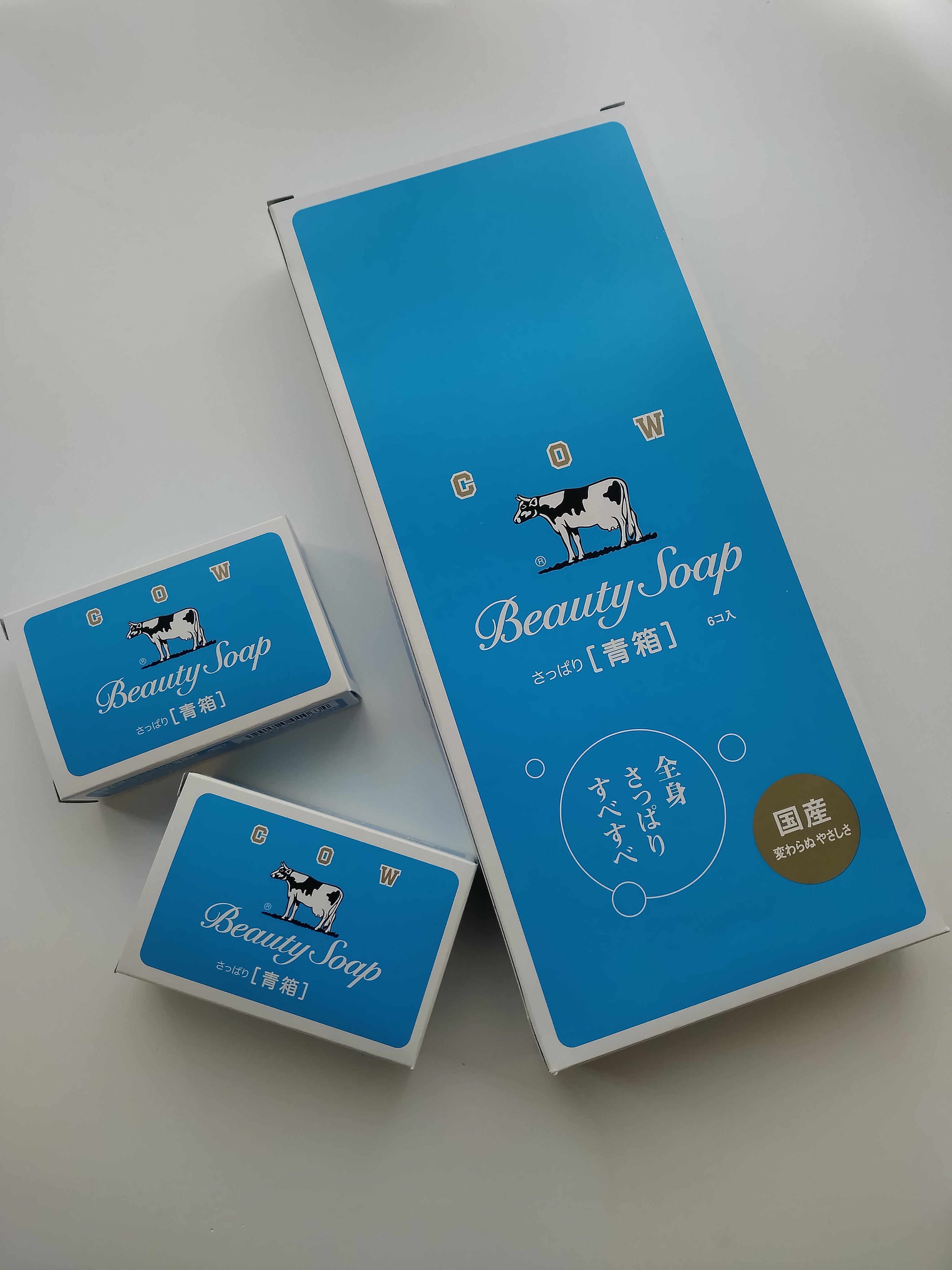 青箱 (さっぱり) レギュラーサイズ 85g(6コ)/カウブランド/ボディ石鹸を使ったクチコミ（1枚目）