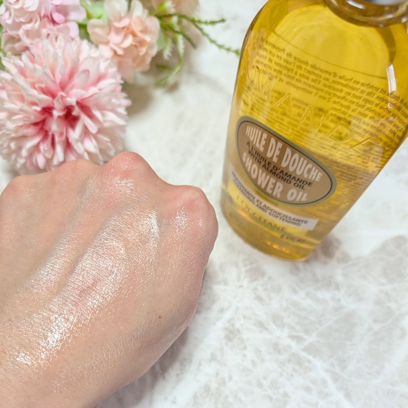 アーモンド モイスチャライジングシャワーオイル/L'OCCITANE/ボディソープを使ったクチコミ(4枚目)