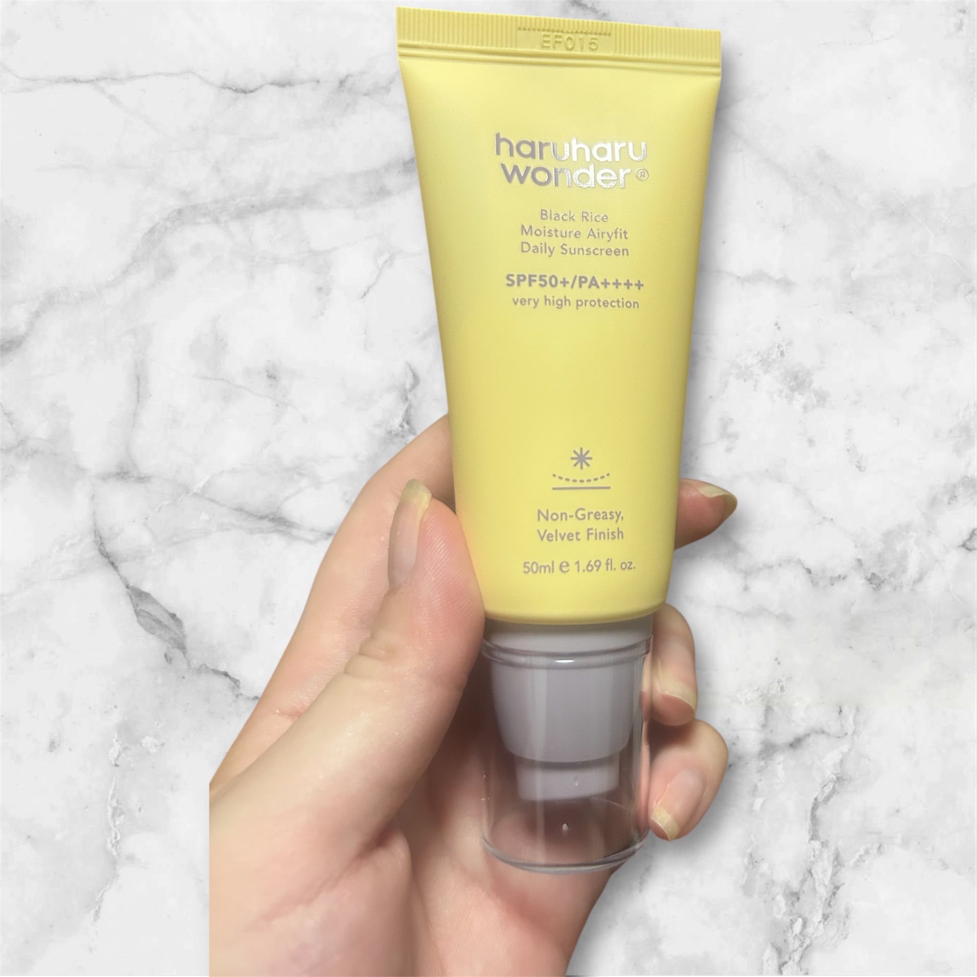 ブラックライスモイスチャーエアリーフィットデイリーサンスクリーン/haruharu wonder/日焼け止めクリームを使ったクチコミ（3枚目）