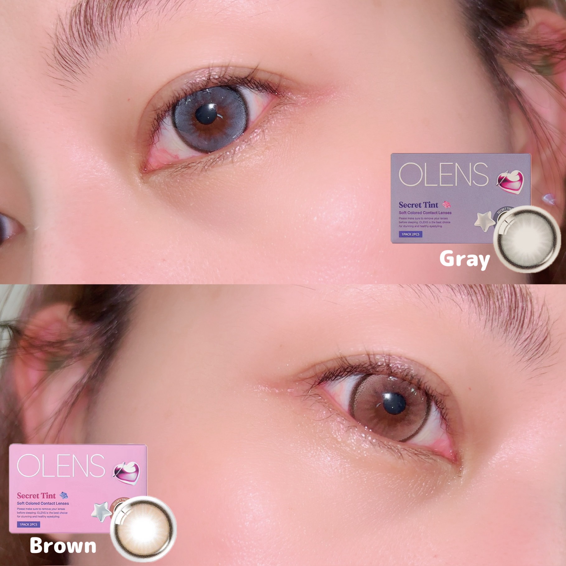 secret tint/OLENS/１ヶ月（１MONTH）カラコンを使ったクチコミ（2枚目）
