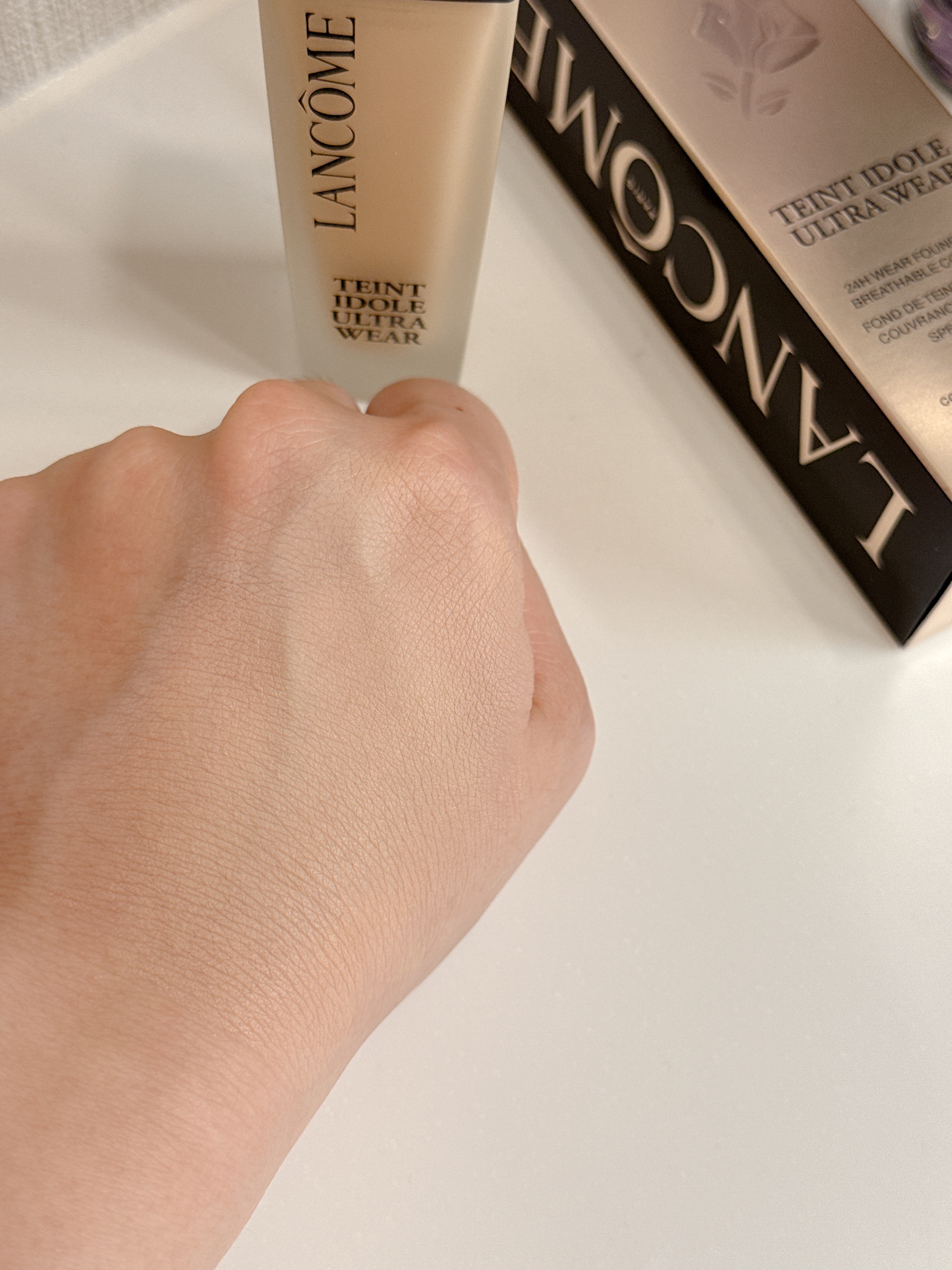 タンイドル ウルトラ ウェア リキッド N BO-02（標準色）/LANCOME/リキッドファンデーションを使ったクチコミ（3枚目）