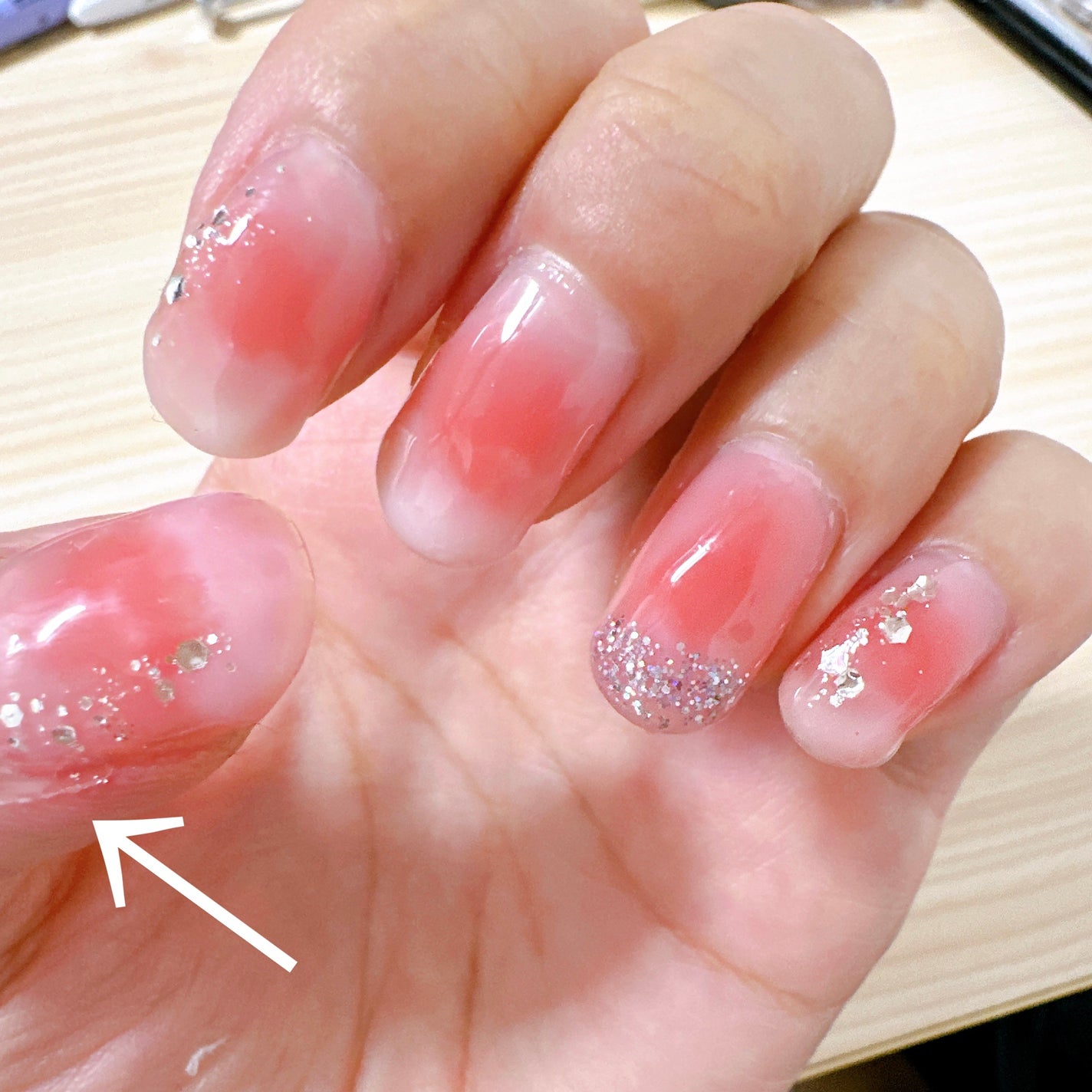 ジェルネイル(ライト対応)/セリア/ジェルネイルを使ったクチコミ(3枚目)