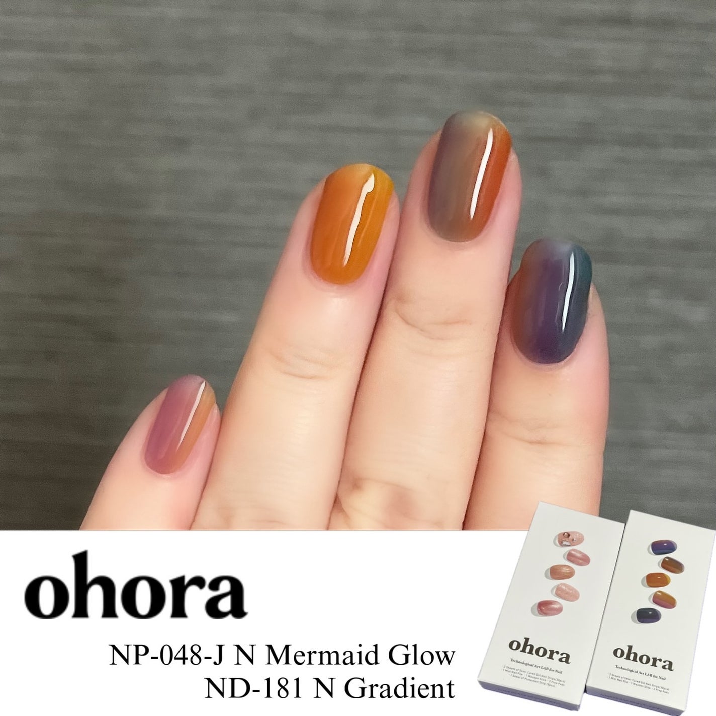 セミキュアジェルネイル(ハンド)/ohora/ネイルシールを使ったクチコミ(1枚目)