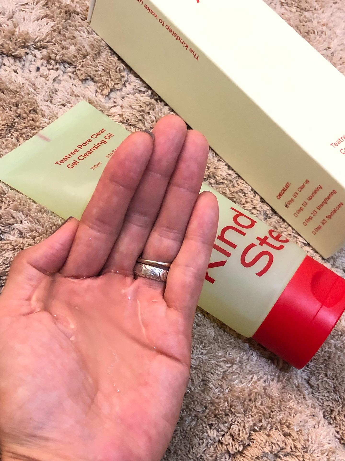 ティーツリージェルクレンジングオイル/KindStep/クレンジングジェルを使ったクチコミ（2枚目）