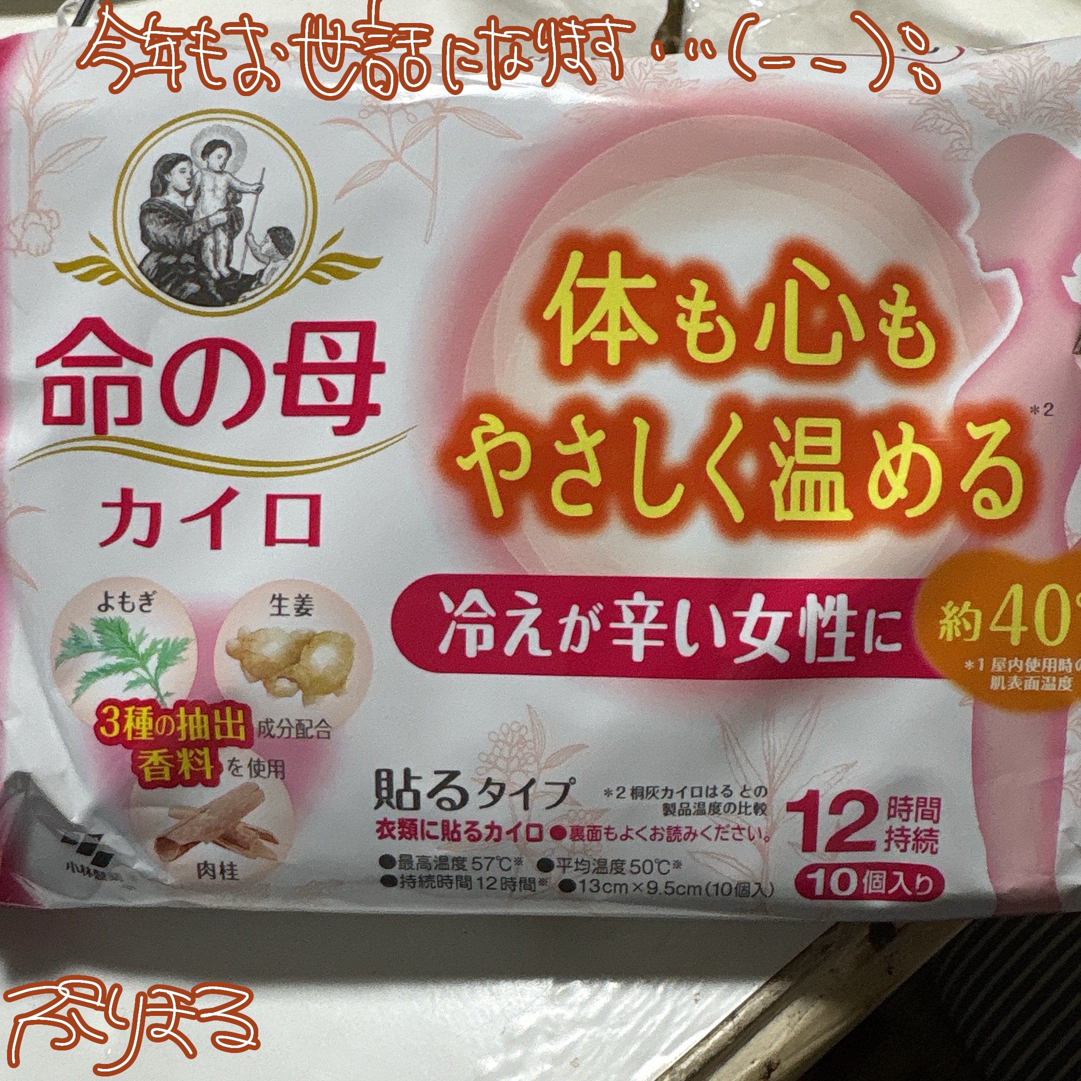 命の母 貼るタイプカイロ/桐灰化学/その他を使ったクチコミ（1枚目）