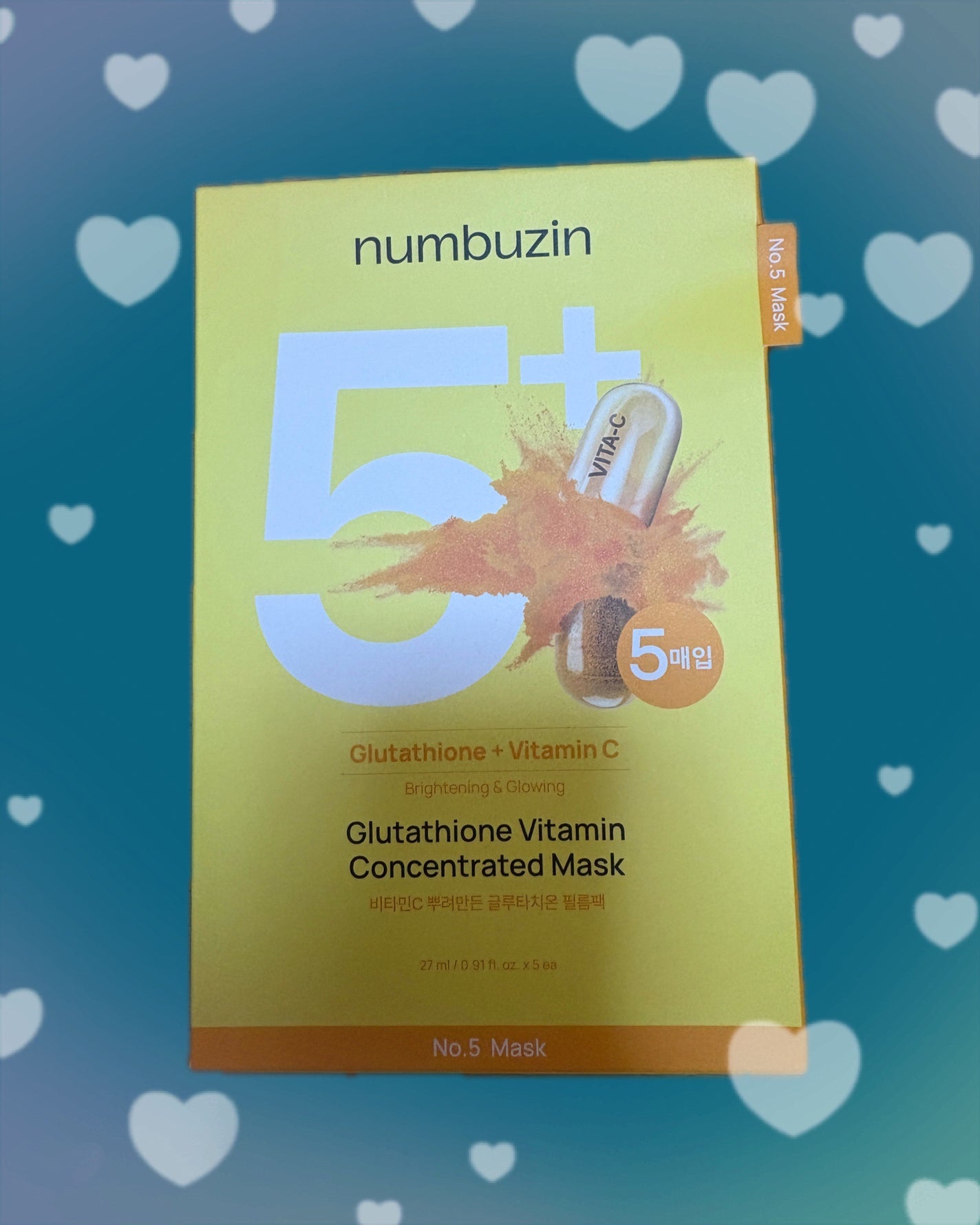 5番 白玉グルタチオンCふりかけマスク/numbuzin/シートマスク・パックを使ったクチコミ(1枚目)