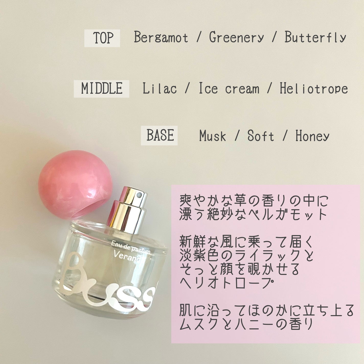 オードパフューム Veranda/Bussi/香水(その他)を使ったクチコミ(2枚目)