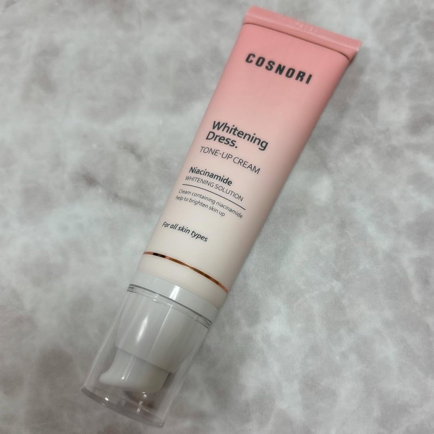 ホワイトニングドレストーンアップクリーム/COSNORI/化粧下地を使ったクチコミ(2枚目)