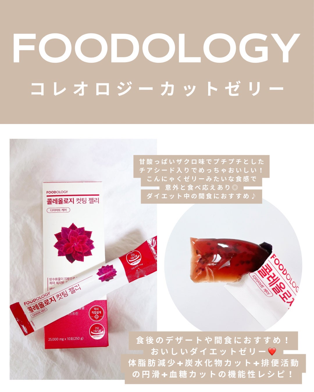 コレオロジーカットゼリー/FOODOLOGY/食品を使ったクチコミ(2枚目)