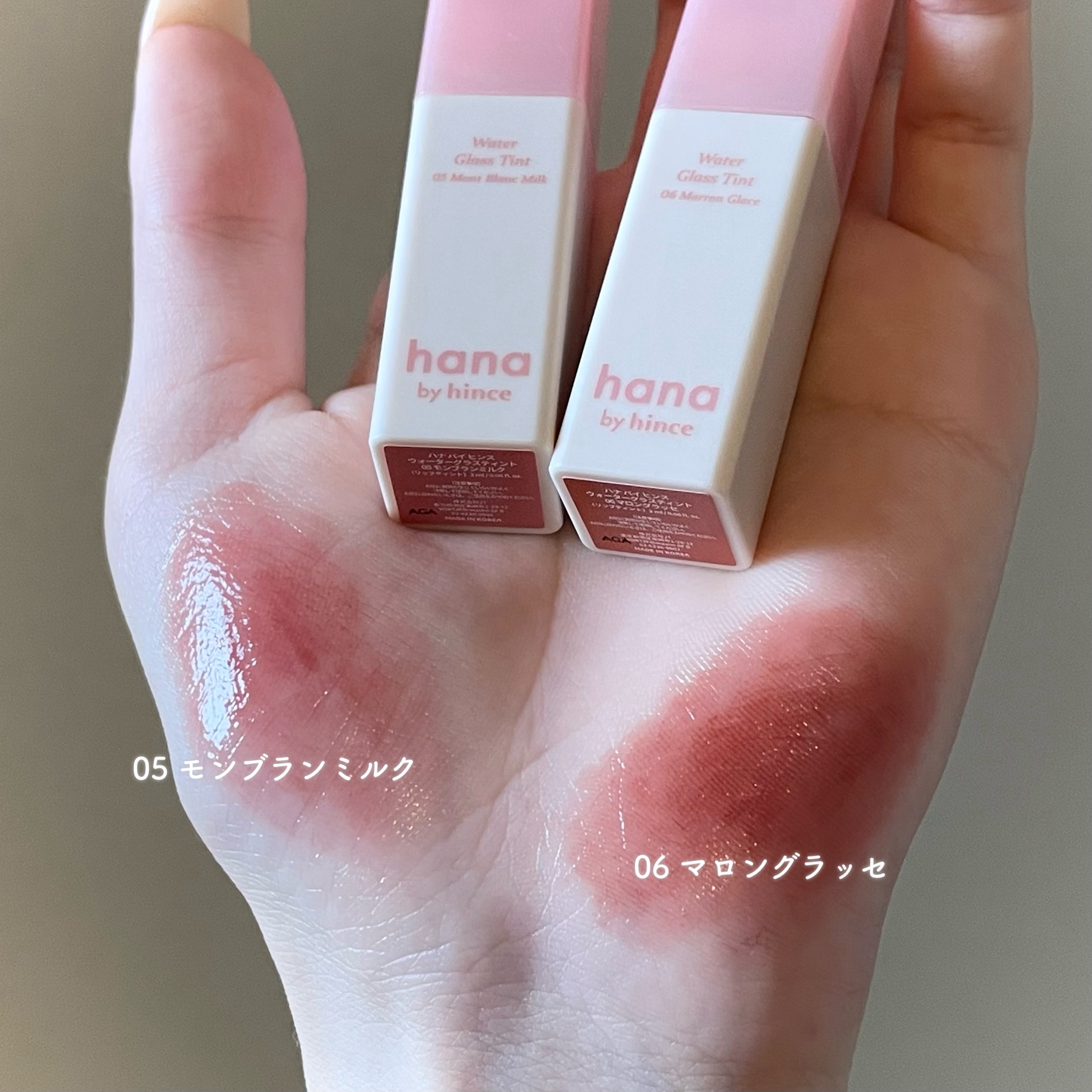 ウォーターグラスティント/hana by hince/口紅を使ったクチコミ（2枚目）
