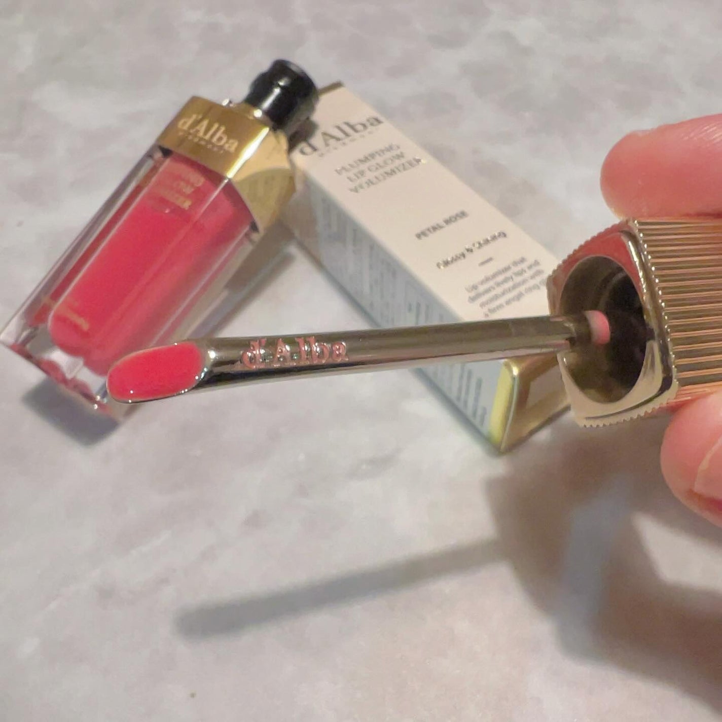 ダルバ プランピンクグロウボリューマイザー/ダルバ/リップグロスを使ったクチコミ(3枚目)