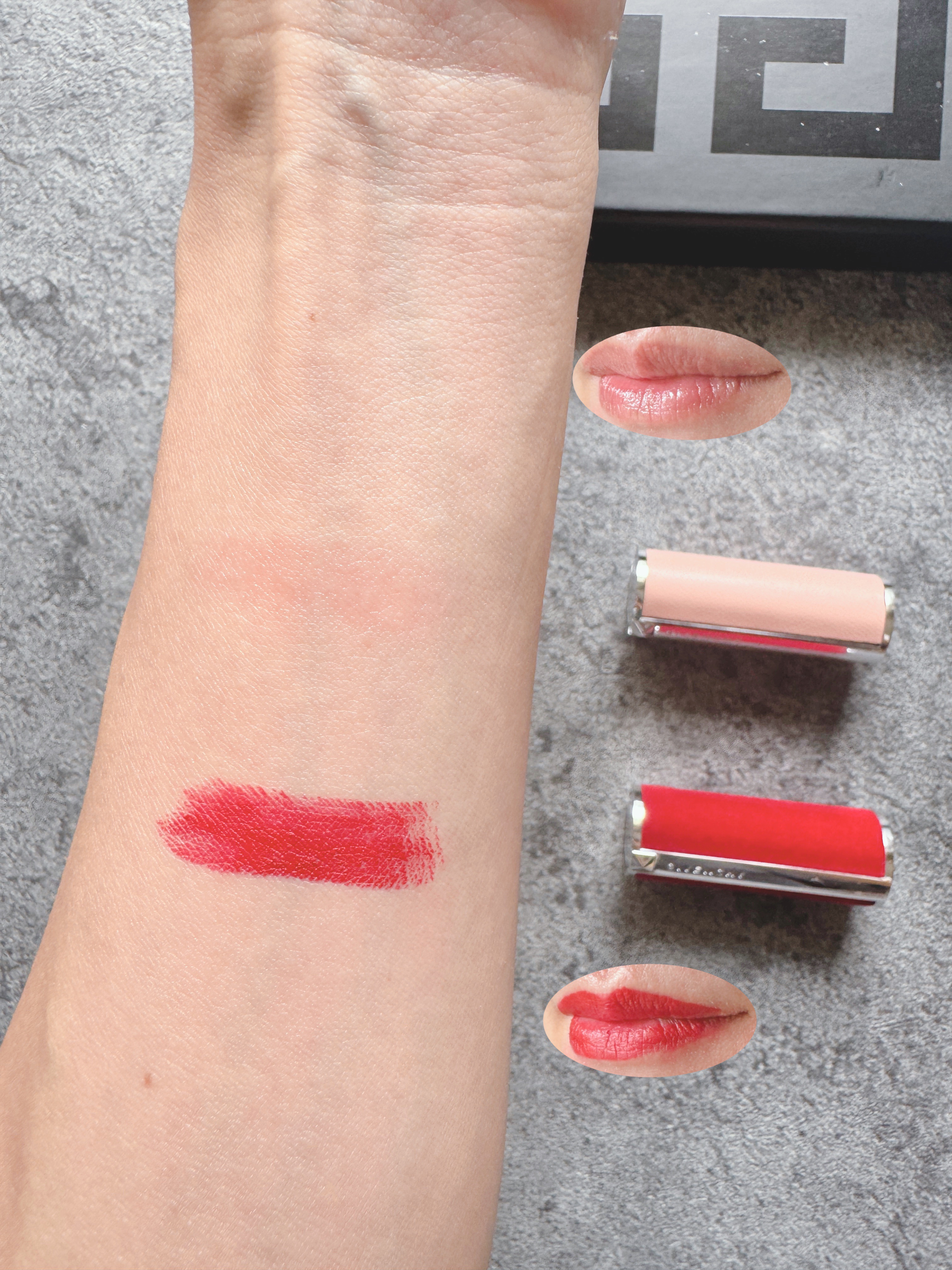 ルージュ・ジバンシイ・ベルベット No.37 ルージュ・グレネ/GIVENCHY/口紅を使ったクチコミ（2枚目）