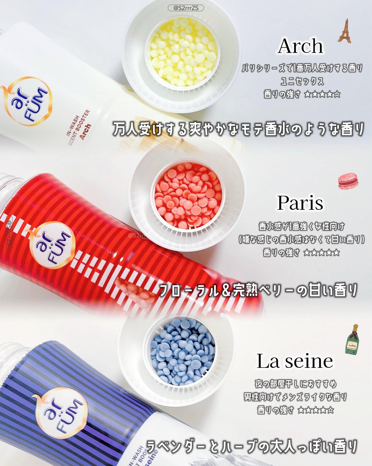 アフューム 香りビーズ PARIS SERIES(パリシリーズ) Wash Scent Booster Arch(アーチ)/arFUM/柔軟剤を使ったクチコミ(2枚目)