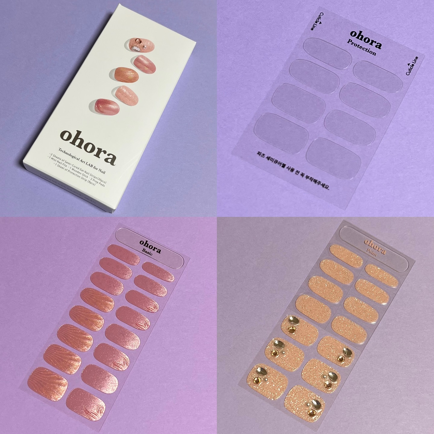 セミキュアジェルネイル（ハンド）/ohora/ネイルシールを使ったクチコミ（3枚目）