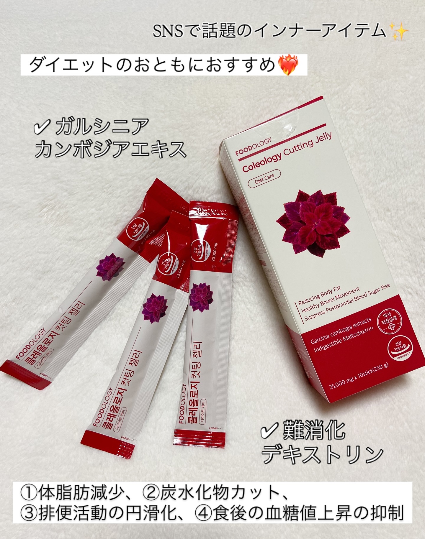 コレオロジーカットゼリー/FOODOLOGY/食品を使ったクチコミ（2枚目）