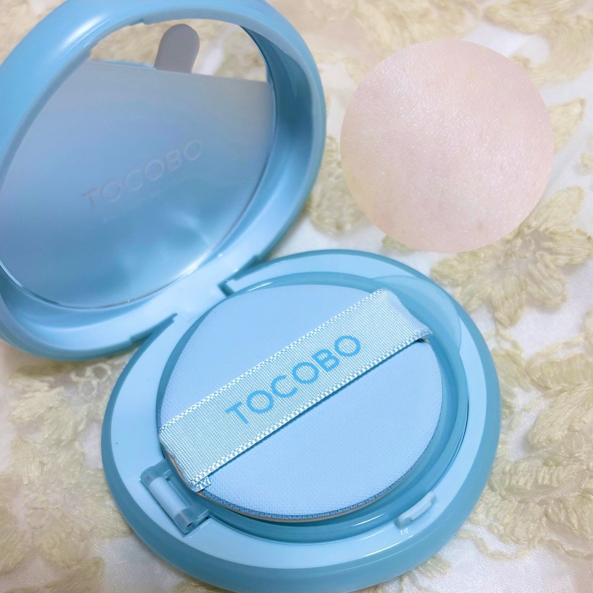 ブラーフィニッシュサンクッション/TOCOBO/日焼け止めパウダーを使ったクチコミ(2枚目)