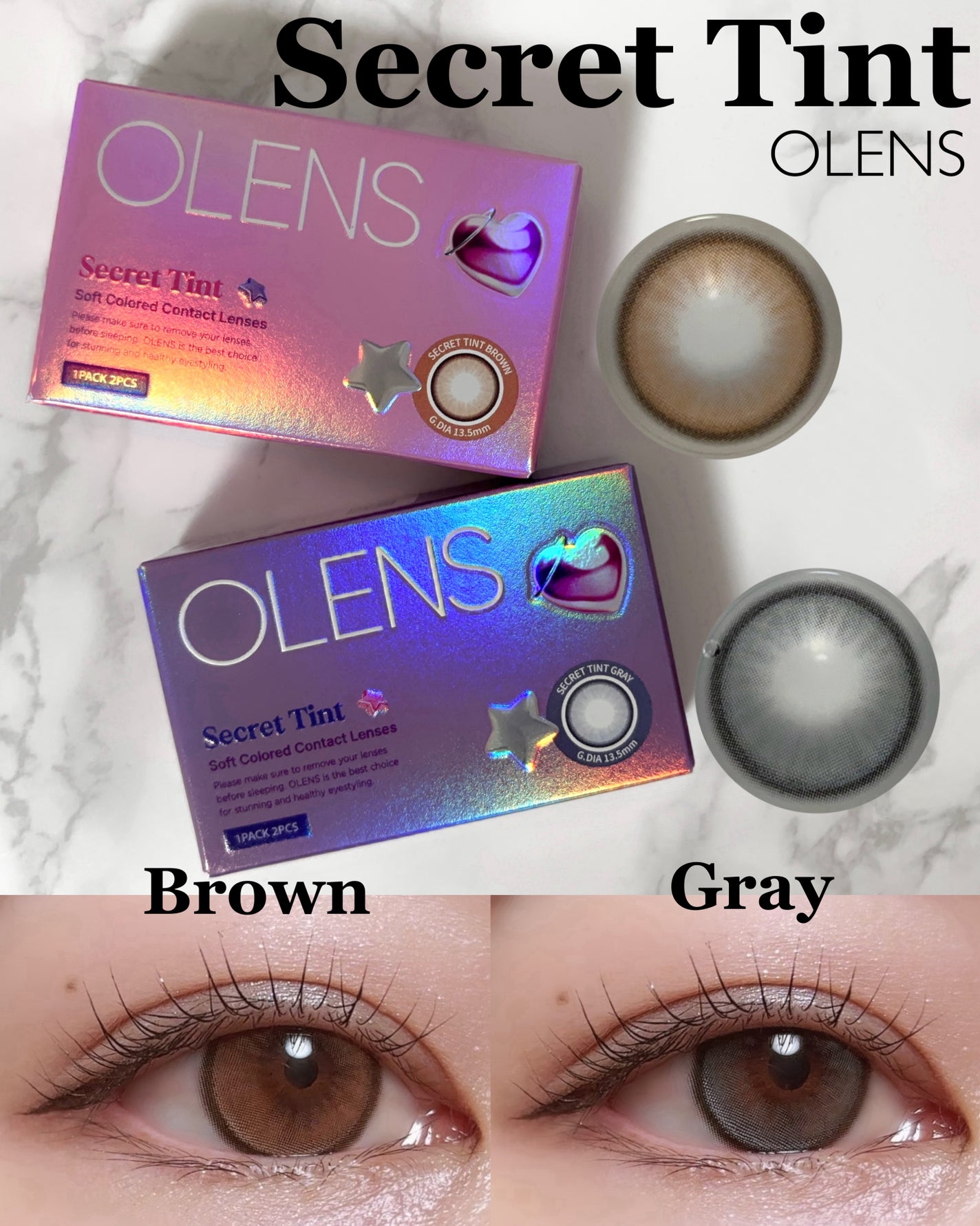 secret tint/OLENS/1ヶ月(1MONTH)カラコンを使ったクチコミ(1枚目)