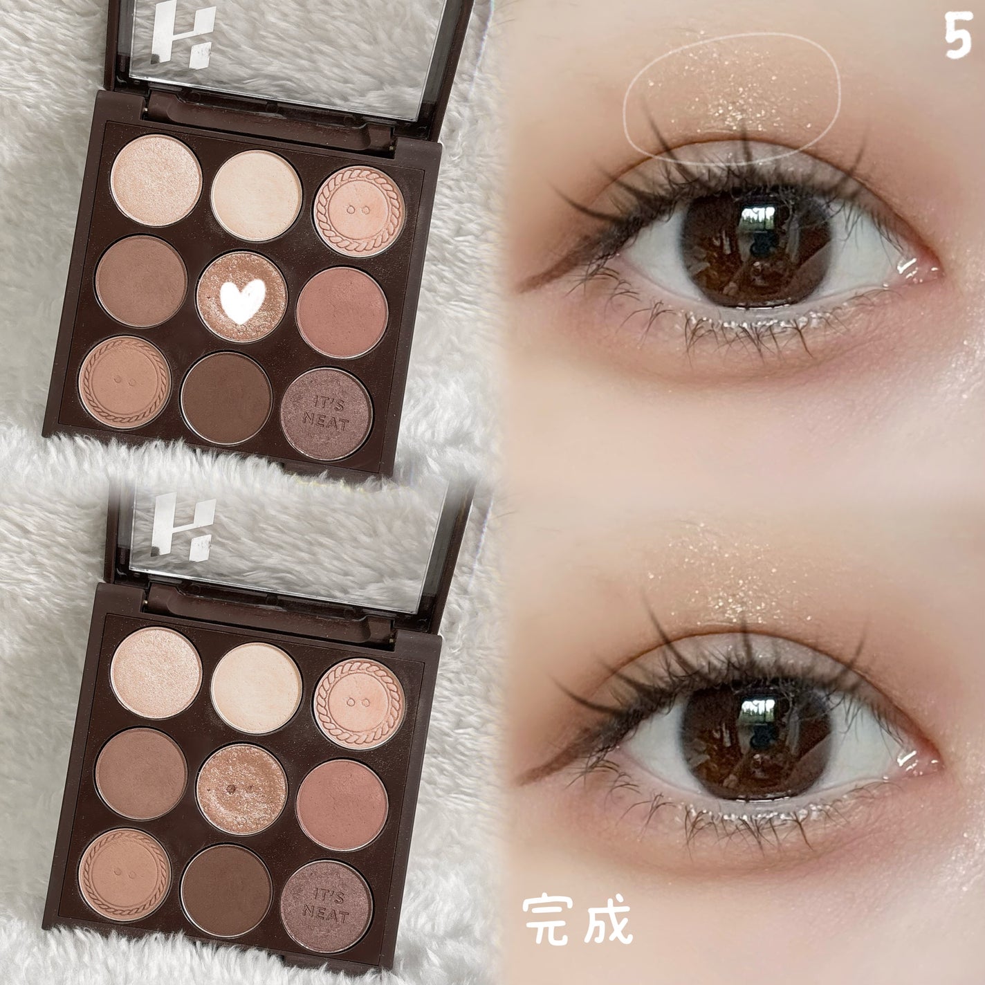 マイフェイブムードアイパレット 9カラー/HOLIKA HOLIKA/アイシャドウパレットを使ったクチコミ(4枚目)