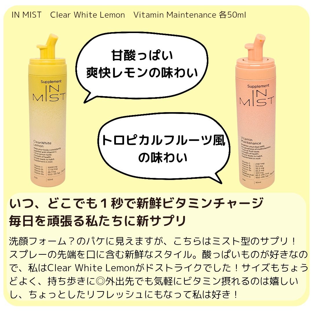 ClearWhite Lemon/IN MIST/健康サプリメントを使ったクチコミ(2枚目)