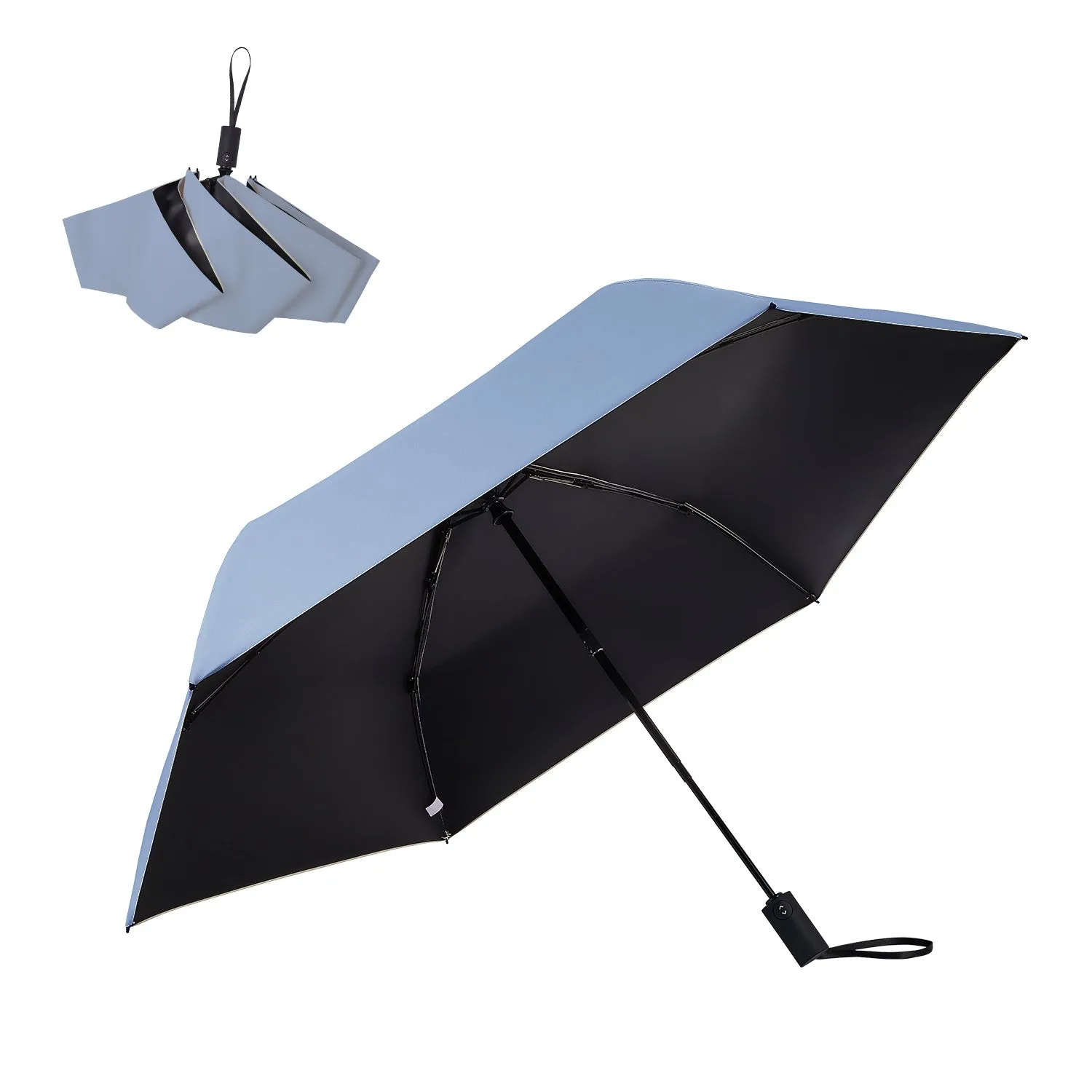 TierFold Series 逆戻り防止の安全式自動開閉折りたたみ傘 クラシックブルー