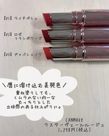 ラスターヴェールルージュ/キャンメイク/口紅を使ったクチコミ(2枚目)