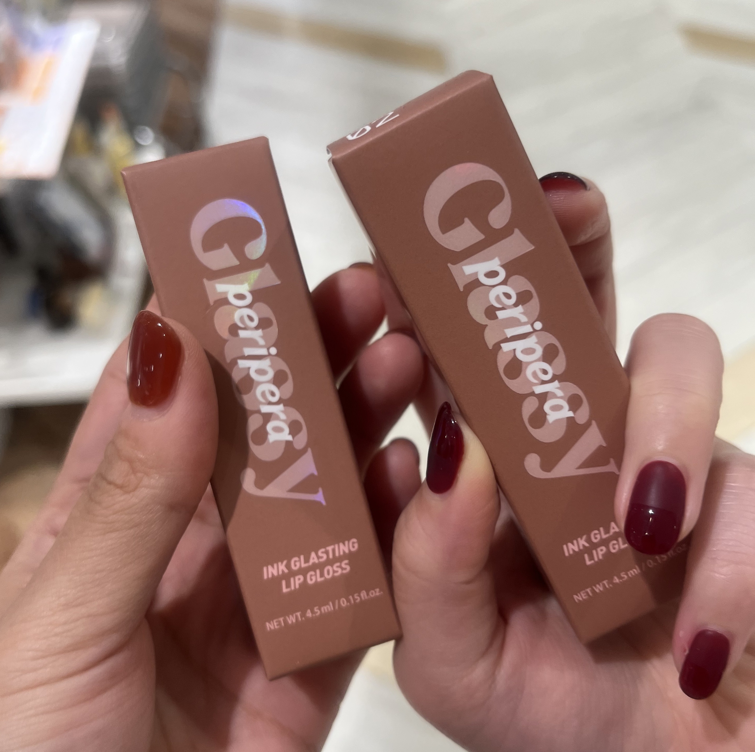インク グラスティング リップ グロス 02 エッジ ヌード(EDGE NUDE)/PERIPERA/リップグロスを使ったクチコミ（2枚目）