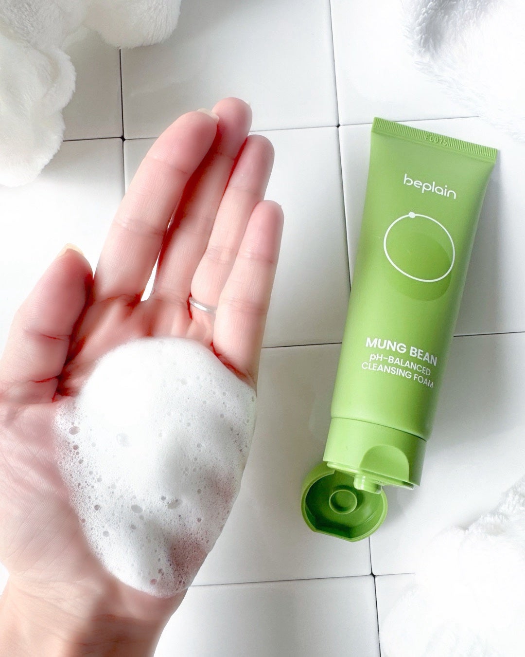 緑豆弱酸性洗顔フォーム/beplain/洗顔フォームを使ったクチコミ(3枚目)
