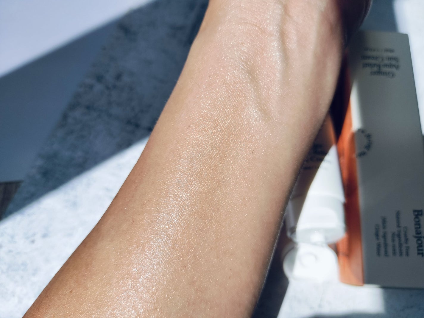 ジンジャーアクアリリーフサンクリーム/Bonajour/日焼け止めクリームを使ったクチコミ(5枚目)