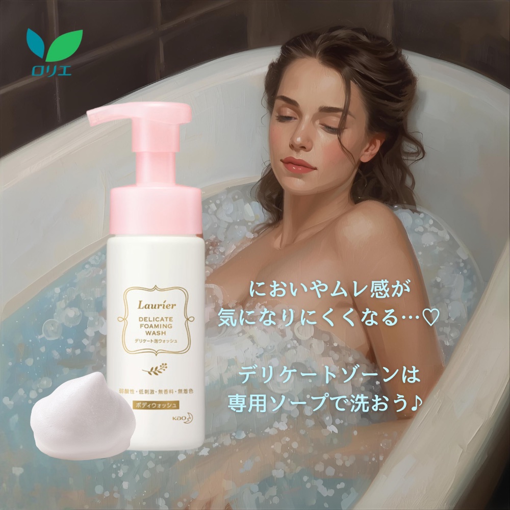 デリケート泡ウォッシュ/ロリエ/デリケートゾーンケアを使ったクチコミ（1枚目）