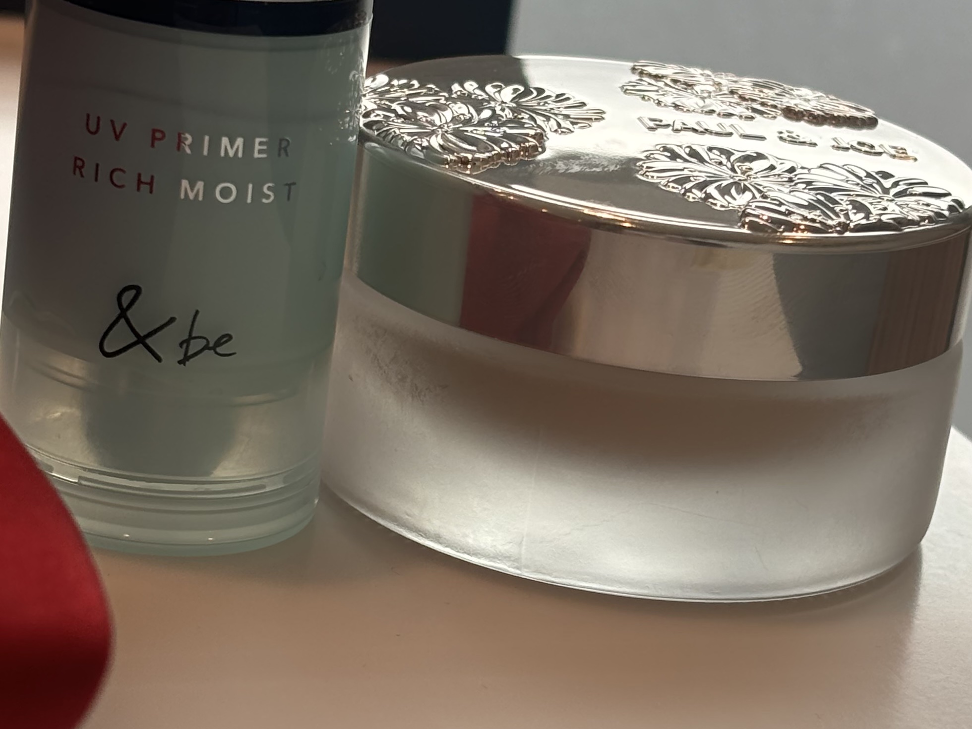 PAUL & JOE BEAUTE サブライム クリーム ファンデーションのクチコミ「♡＆be UV プライマーリッチモイストスカイグロウ ミニ 限定
♡PAUL & JOE BE.....」（1枚目）