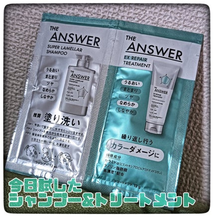 THE ANSWER EXリペアトリートメント FOR COLOR DAMAGE/THE ANSWER/洗い流すヘアトリートメントを使ったクチコミ(1枚目)
