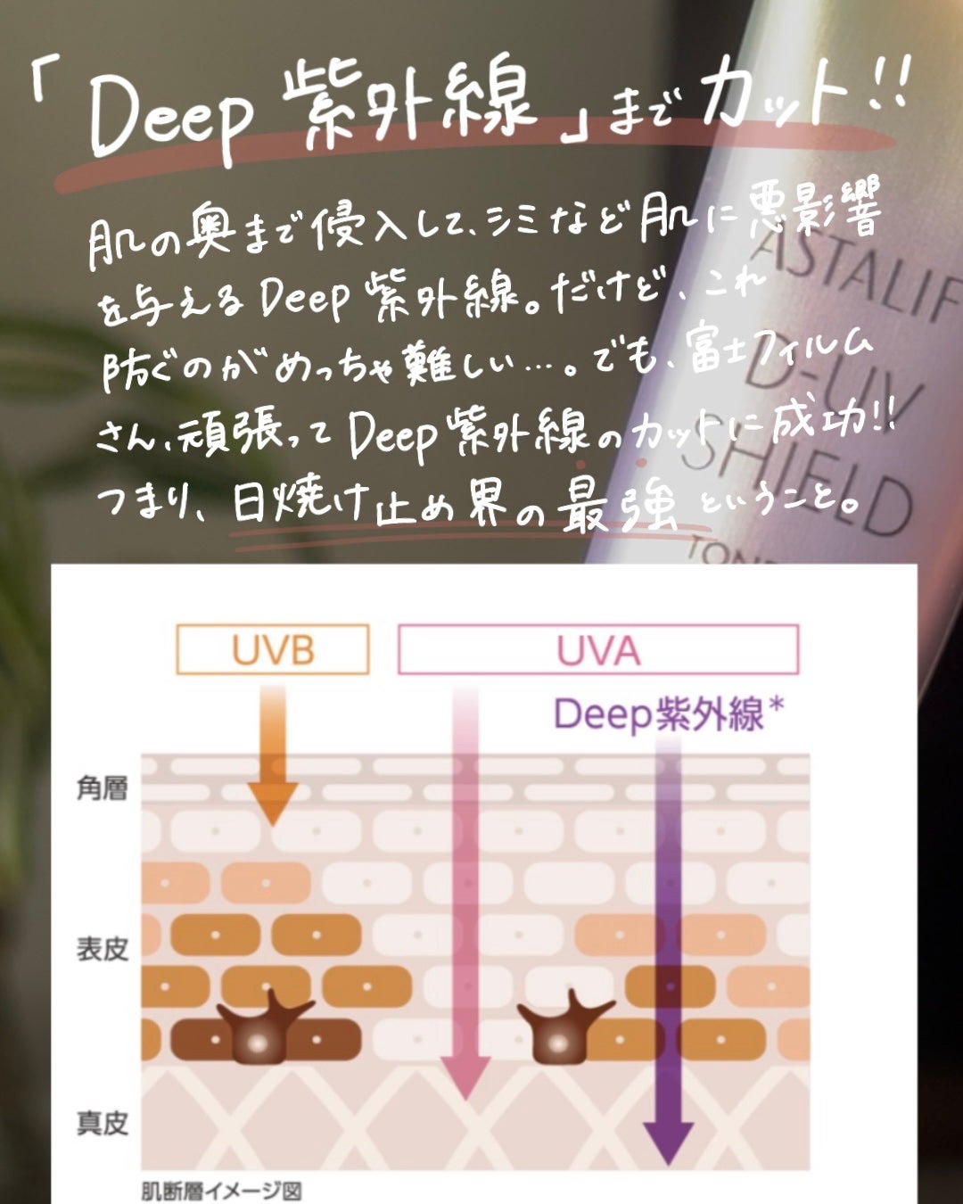 アスタリフト D-UVシールド トーンアップ/アスタリフト/日焼け止め・UVケアを使ったクチコミ(2枚目)