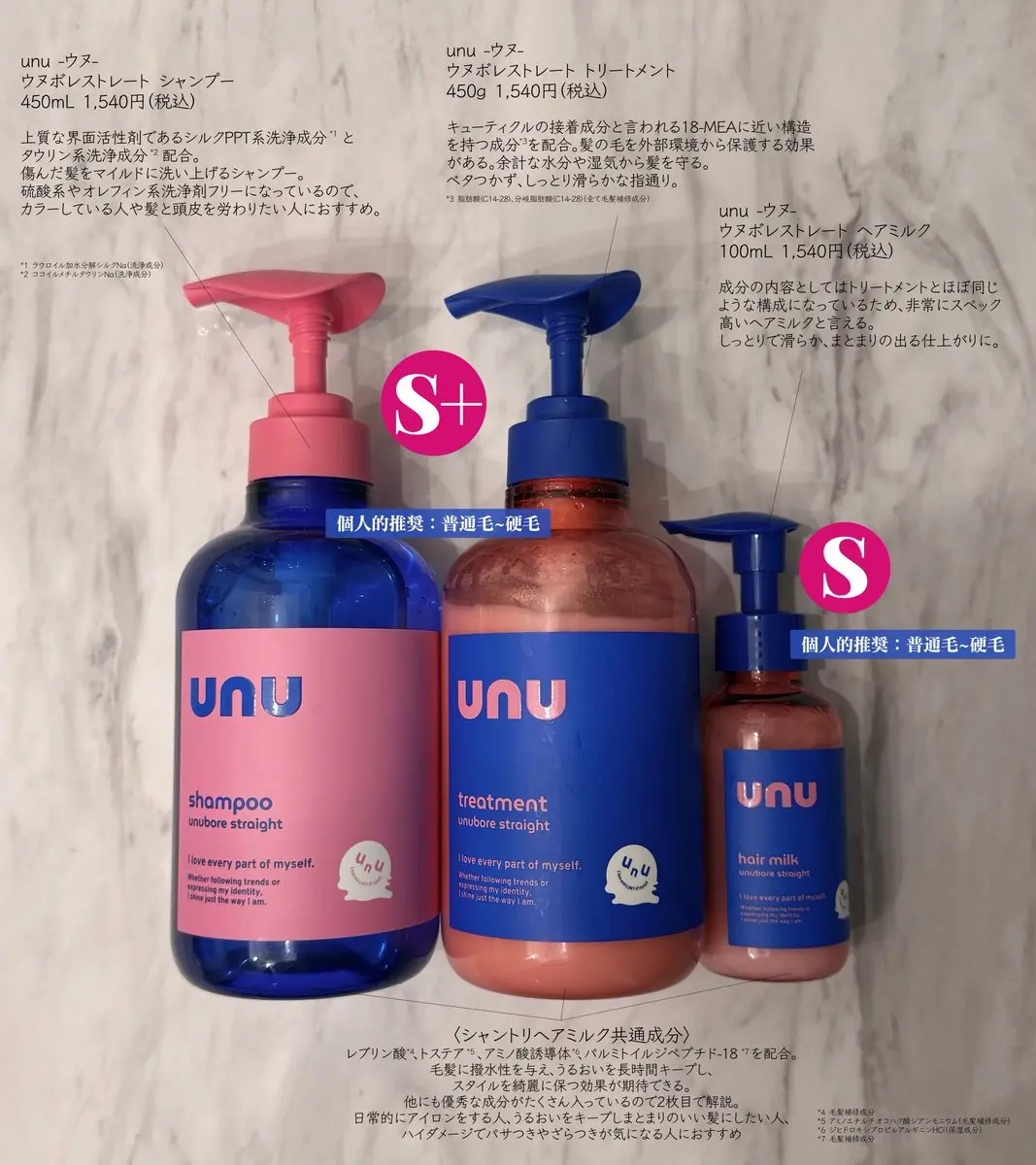 ウヌ　ウヌボレストレート　シャンプー/ヘアトリートメント/unu/市販シャンプーを使ったクチコミ（1枚目）