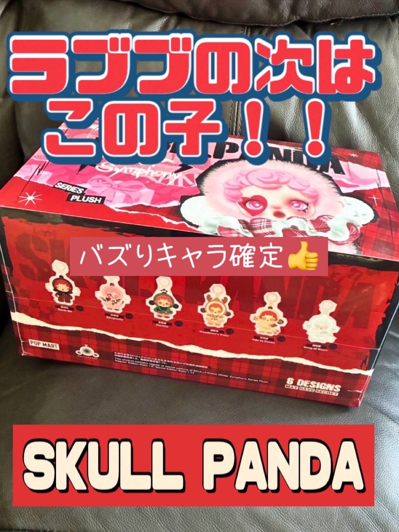 大人気のラブブ♡
私も欲しくてオンラインで注文中ですが
最遅が10月30日なので、もう流行りは落ち着いてそう💦

そんな中ポップマートの商品を他にも見ているとめっちゃ好みのキャラクターを発見！！

その名は

スカルパンダ！！！

めっち