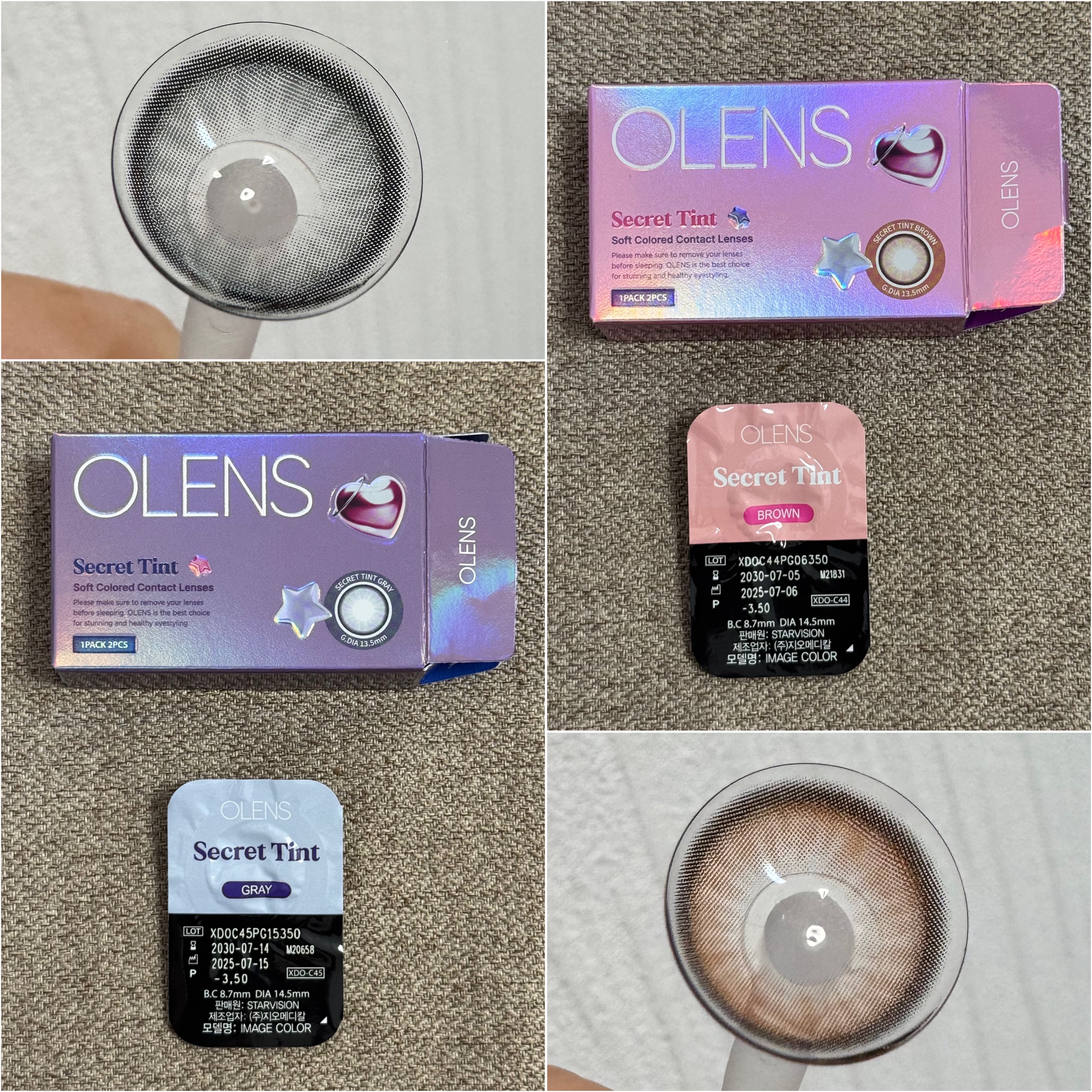 secret tint/OLENS/１ヶ月（１MONTH）カラコンを使ったクチコミ（3枚目）