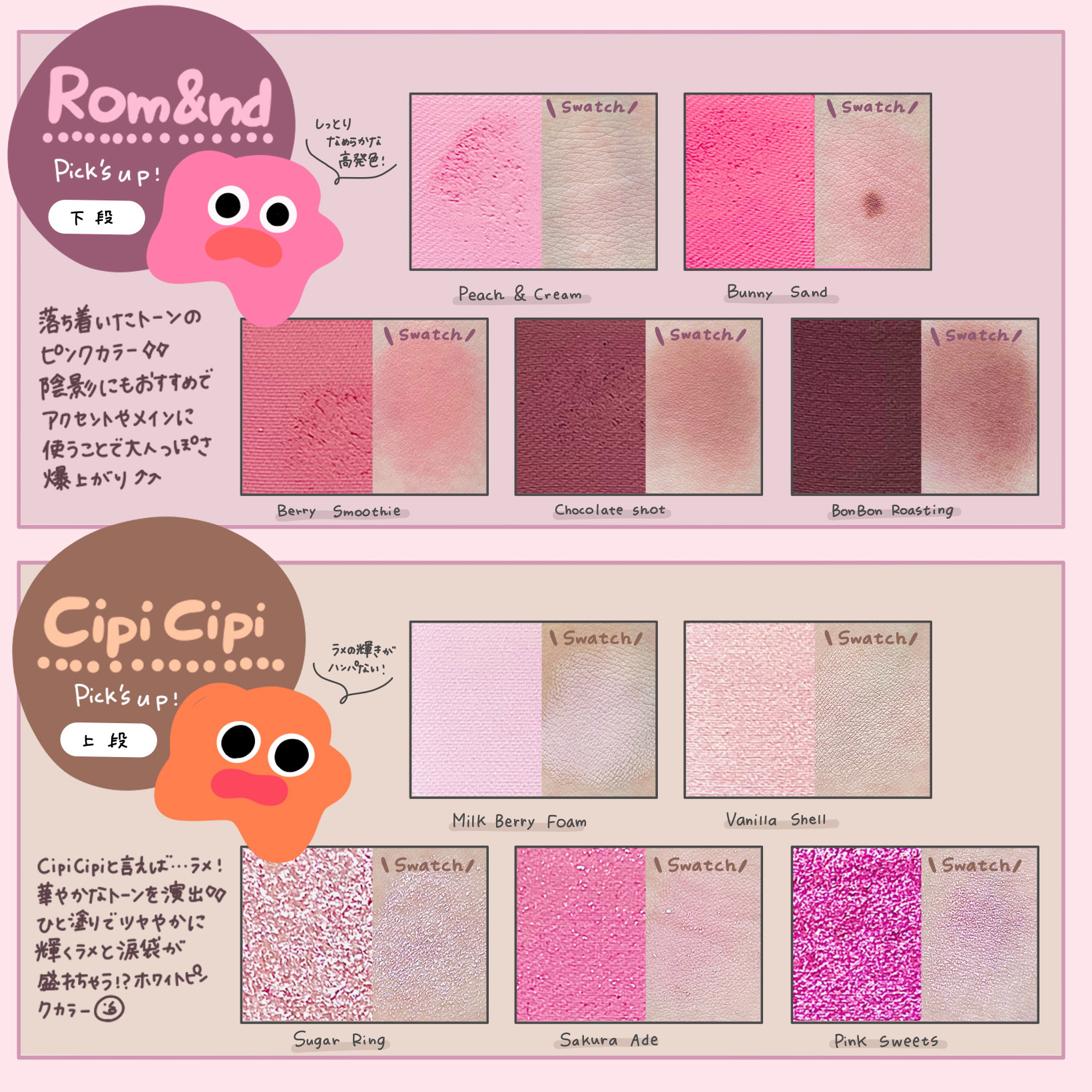 ロムシピ レシピパレット/rom&Cipi/アイシャドウパレットを使ったクチコミ（2枚目）